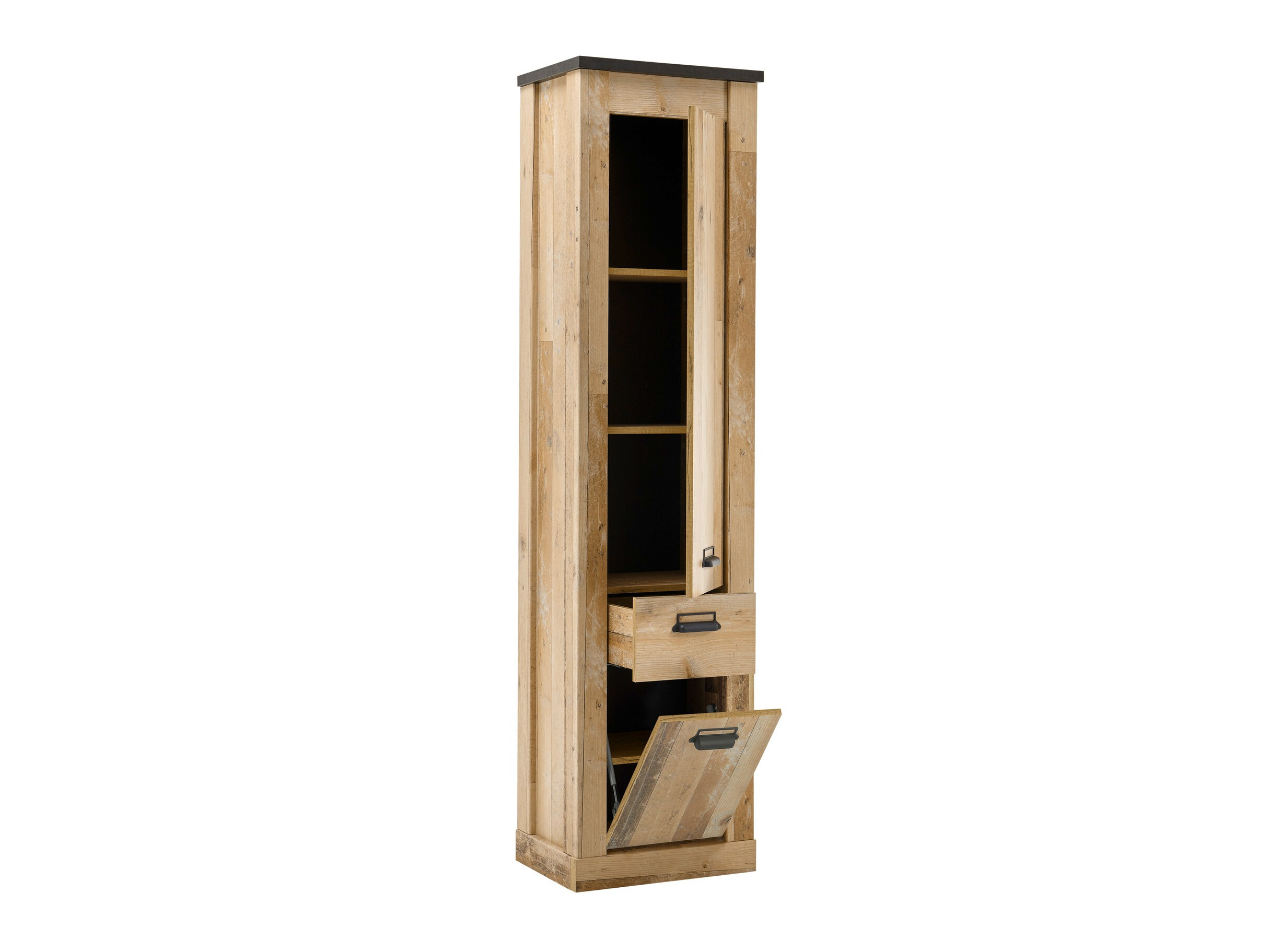 Badkamerset Cirtale 137 (Verouderd hout + Antraciet)