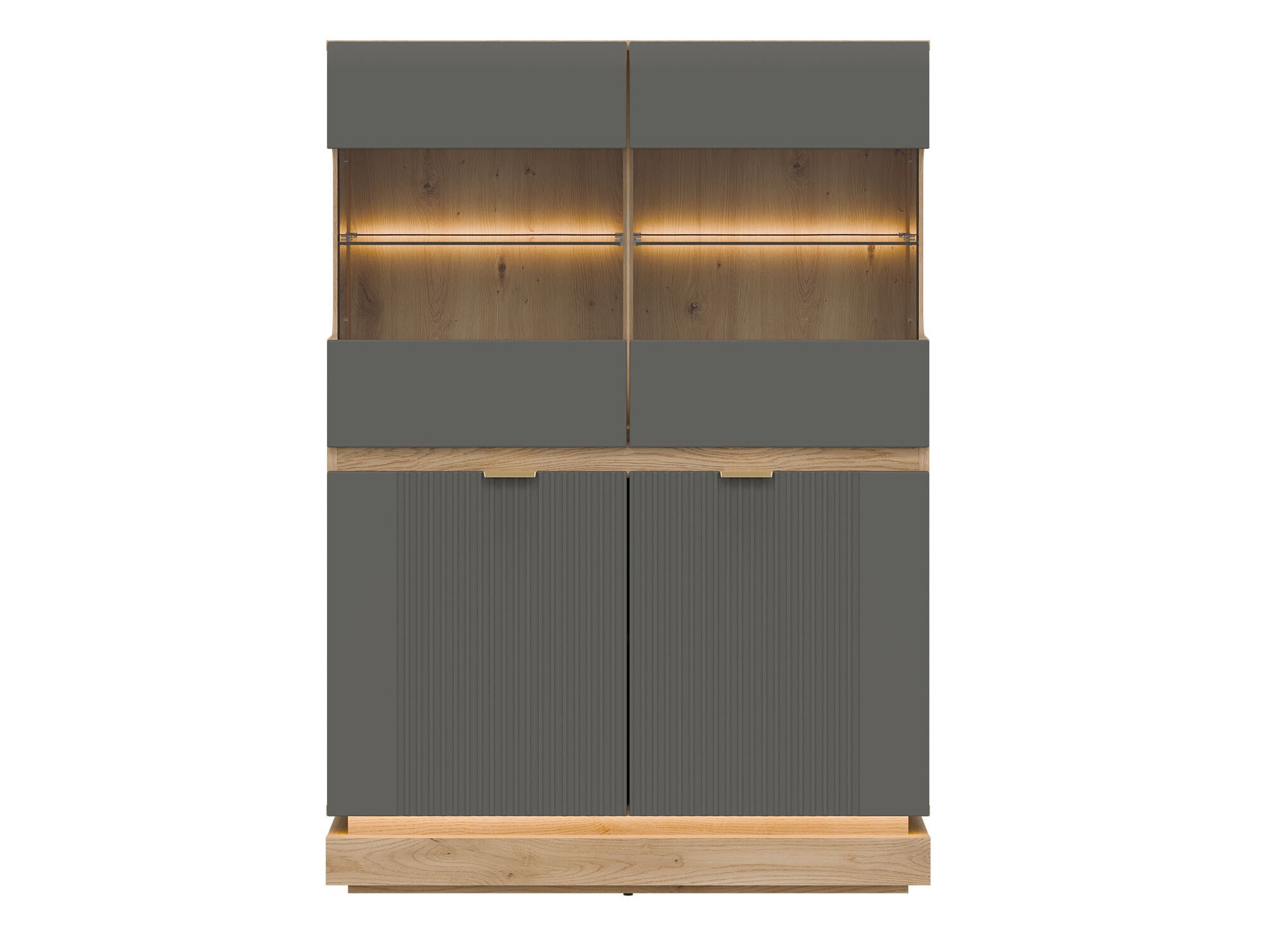 Dressoir Teselbu 105 (Grijs + Eiken)