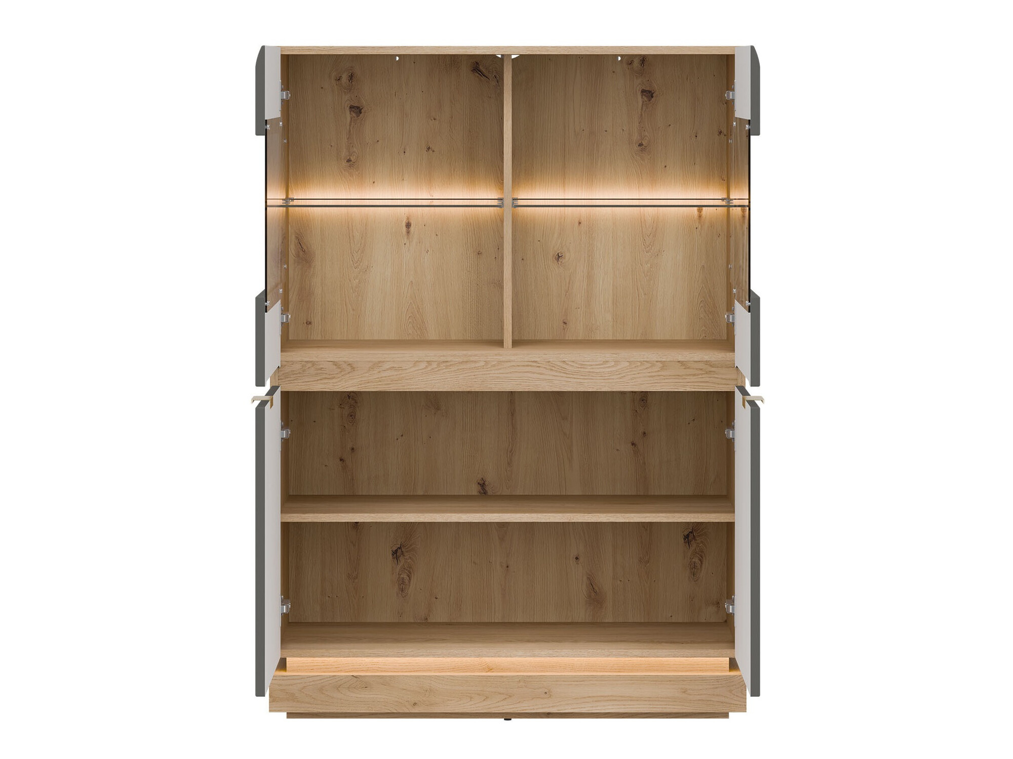 Dressoir Teselbu 105 (Grijs + Eiken)