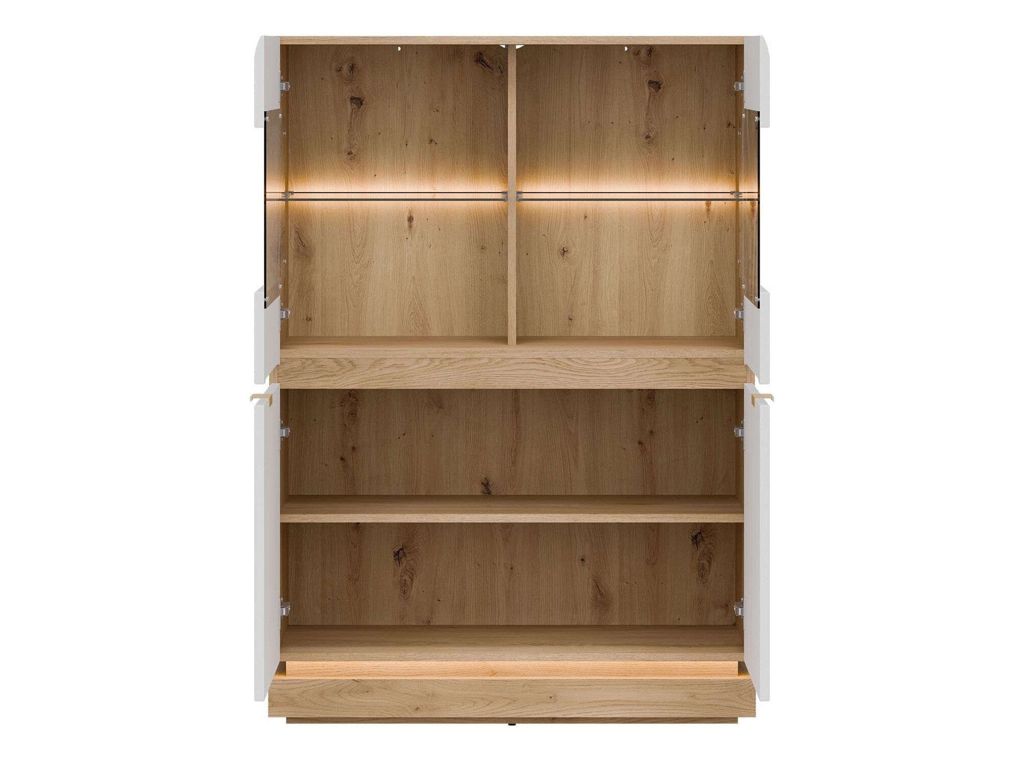 Dressoir Teselbu 105 (Wit + Eiken)