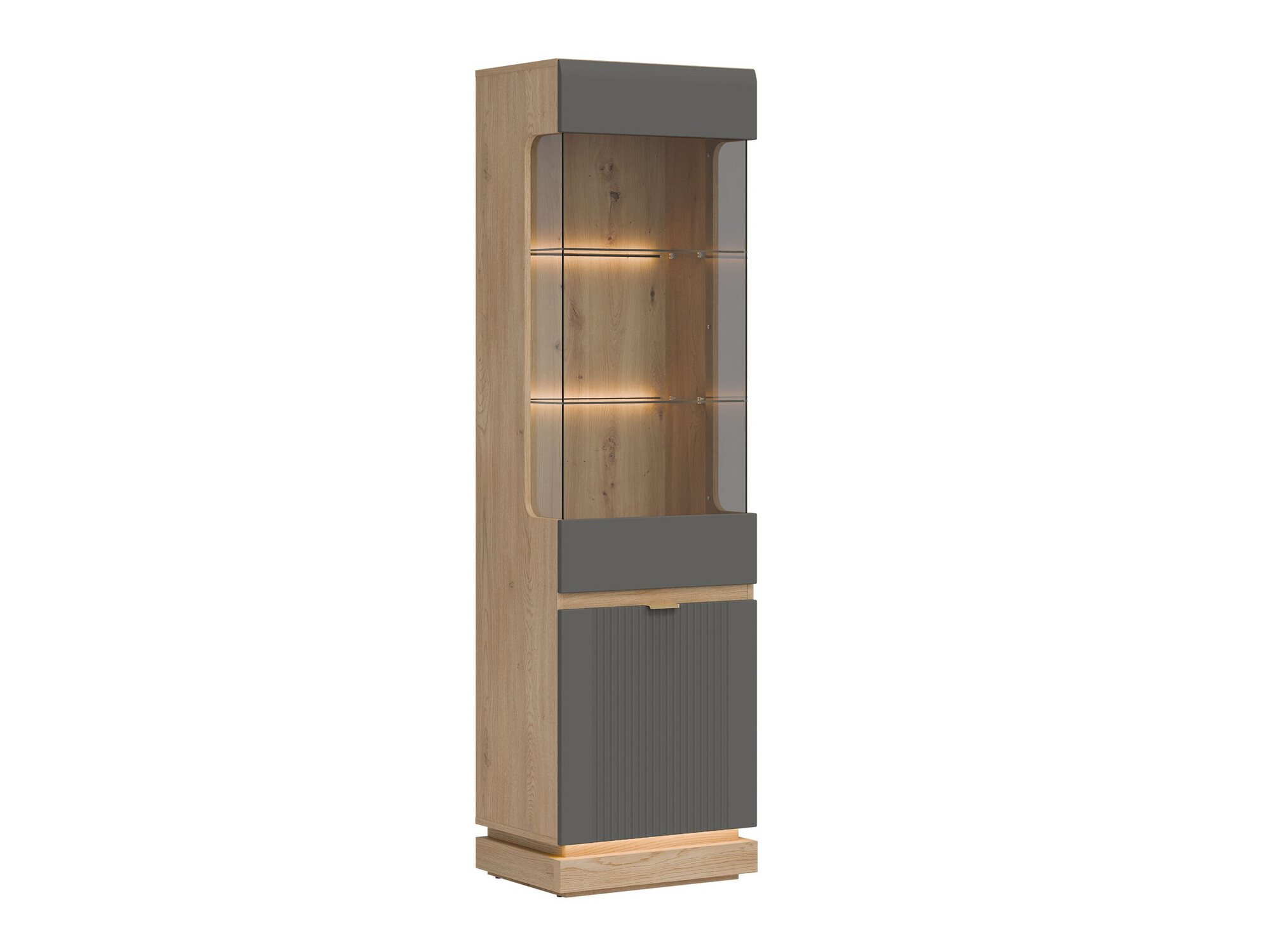 Boekenkast Teselbu 109 (Grijs + Eiken)