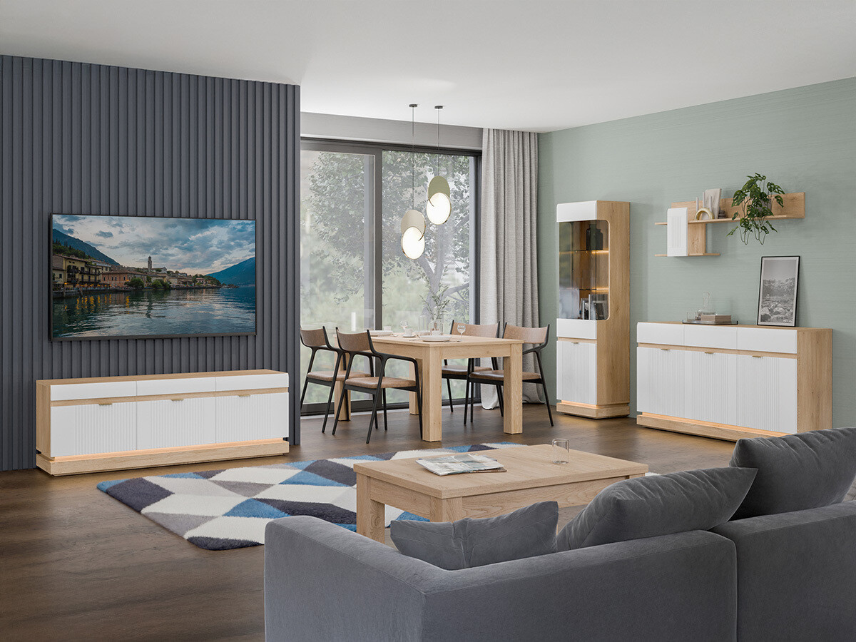 Boekenkast Teselbu 109 (Wit + Eiken)