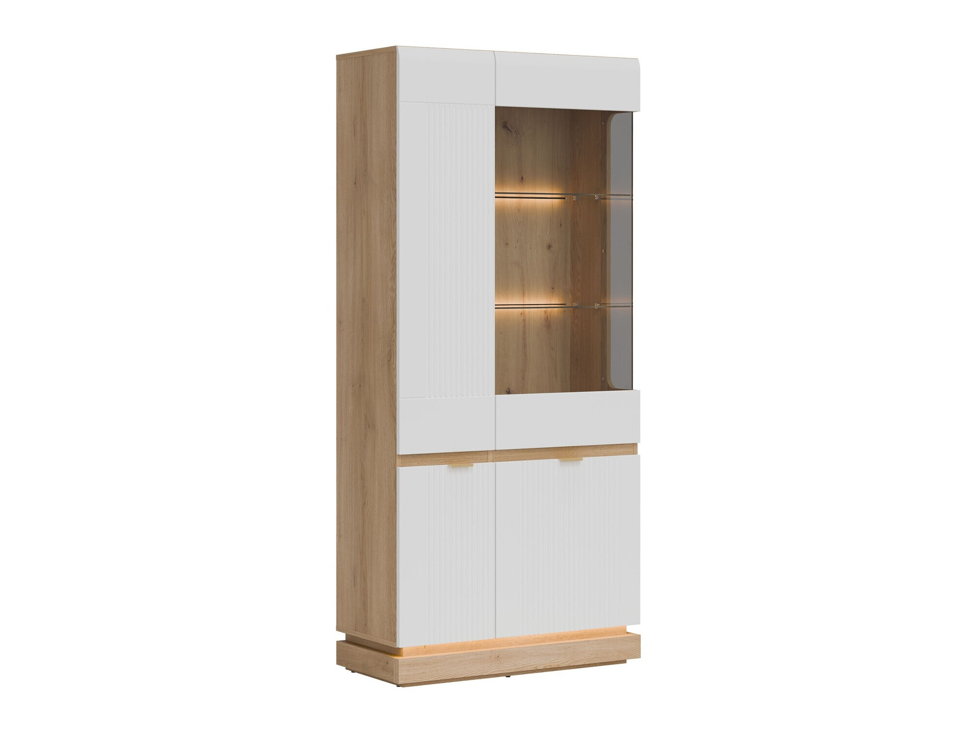 Boekenkast Teselbu 111 (Wit + Eiken)