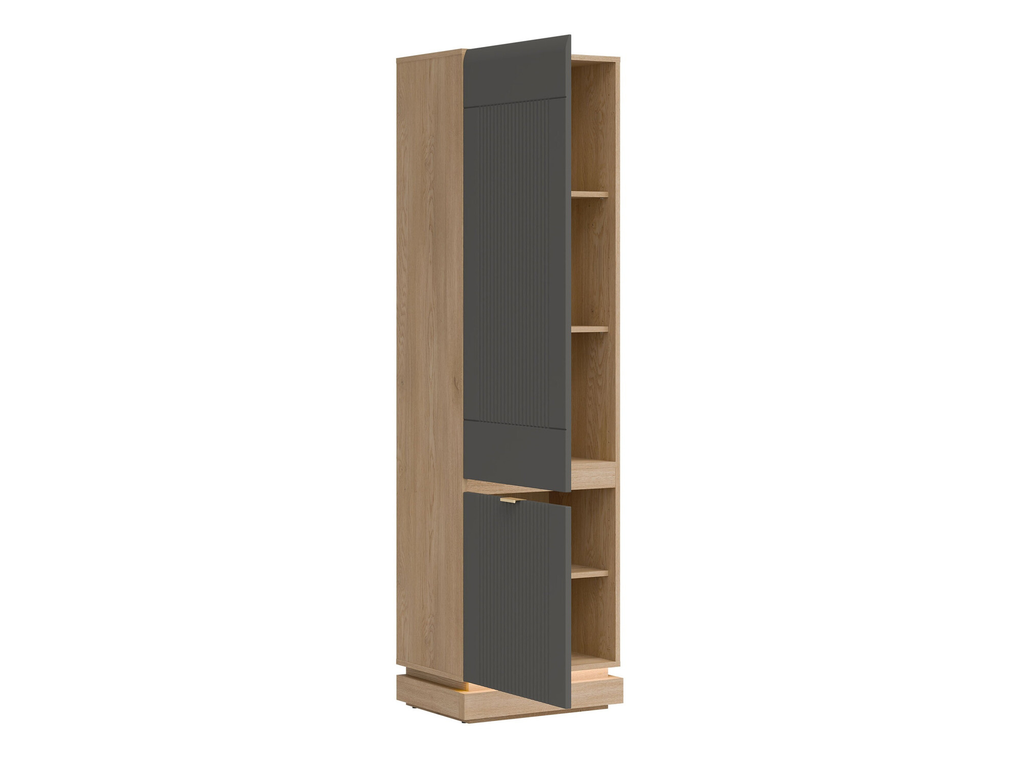 Boekenkast Teselbu 112 (Grijs + Eiken)