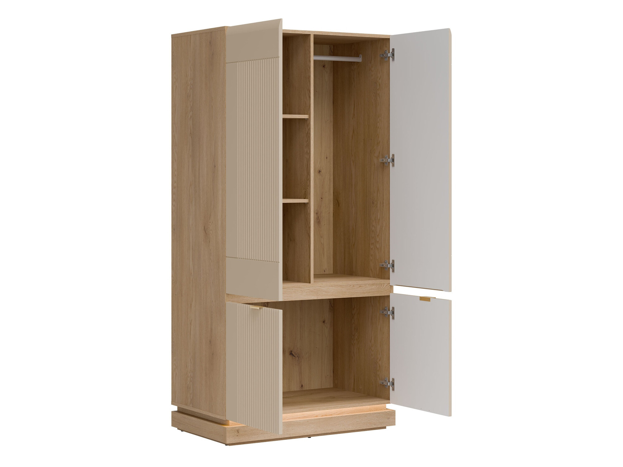 Kledingkast Teselbu 113 (Kasjmier + Eiken)