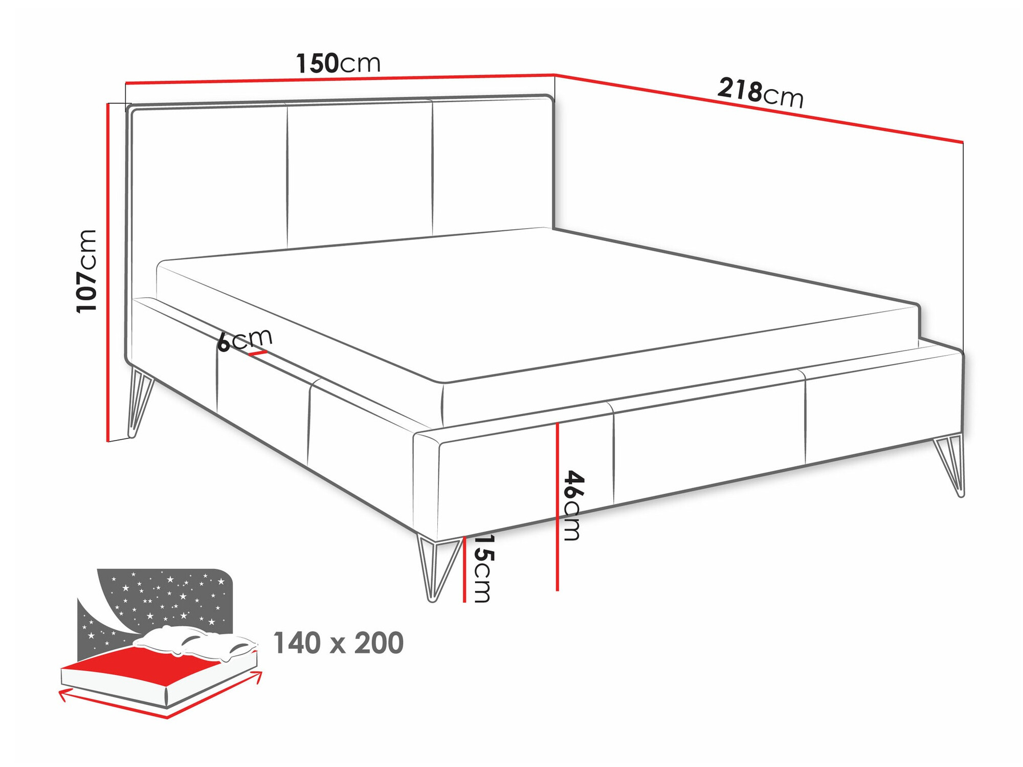 Bed Clovis 118 (Ruben 2104)