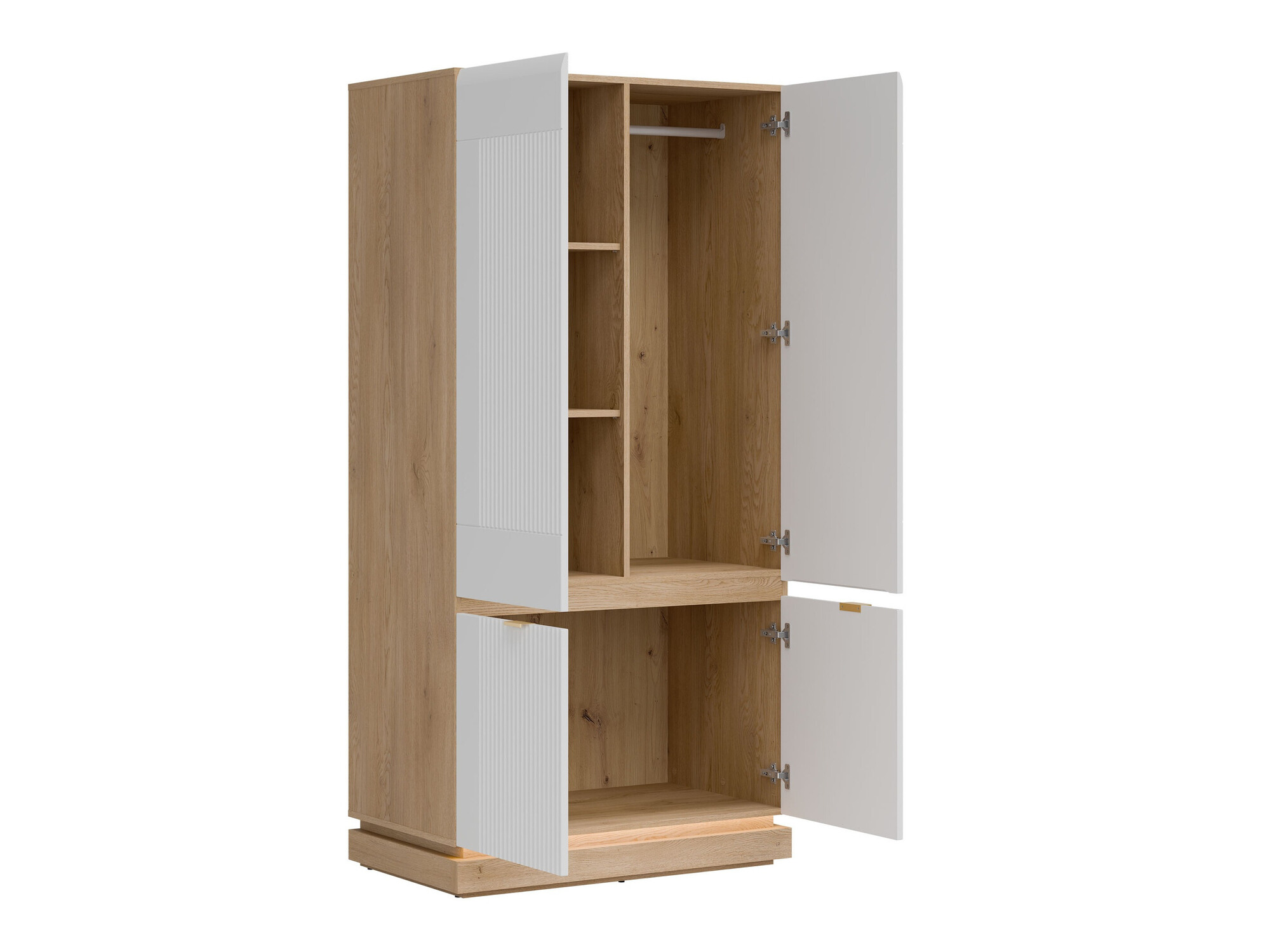 Slaapkamer set Teselbu 117 (Wit + Eiken)