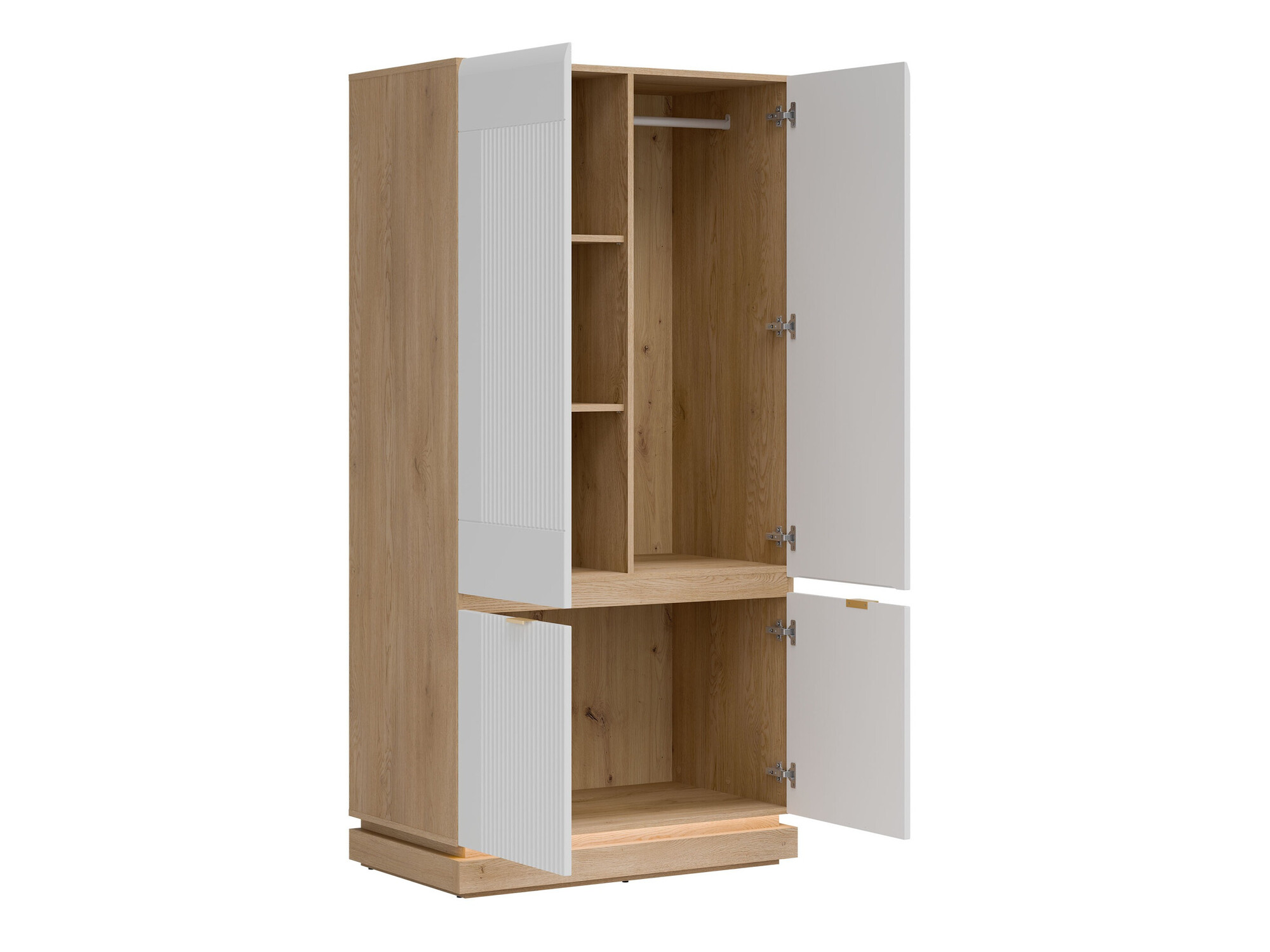 Slaapkamerset Teselbu 117 (Wit + Eiken)