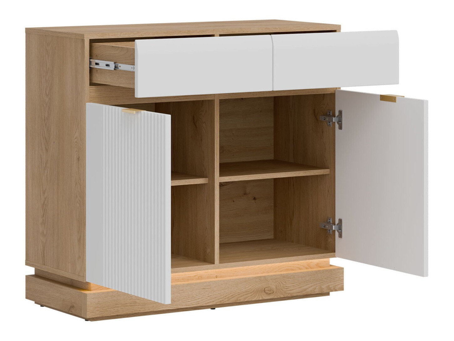 Slaapkamerset Teselbu 117 (Wit + Eiken)