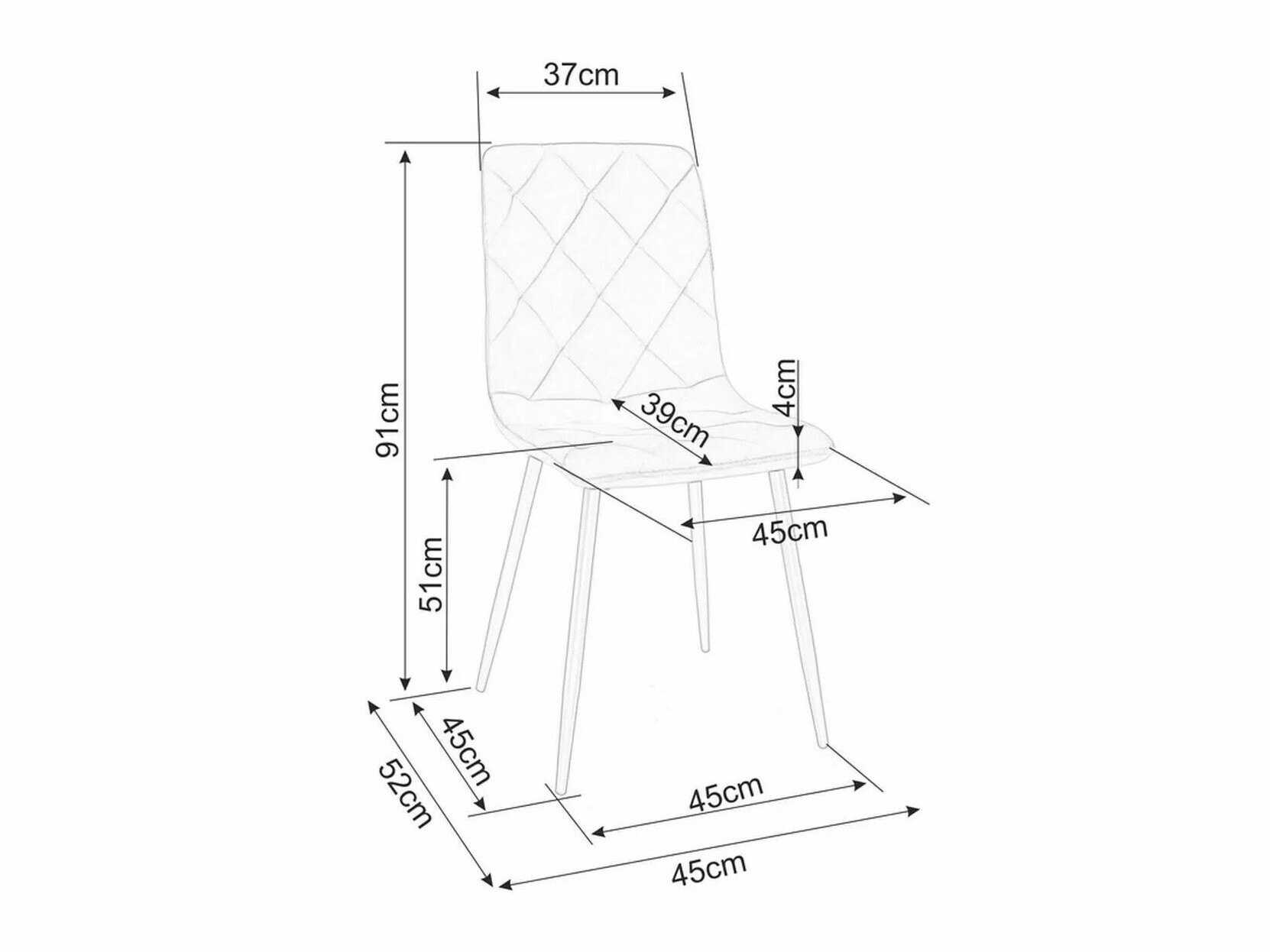 Stoel Detroit 741 (Zwart)