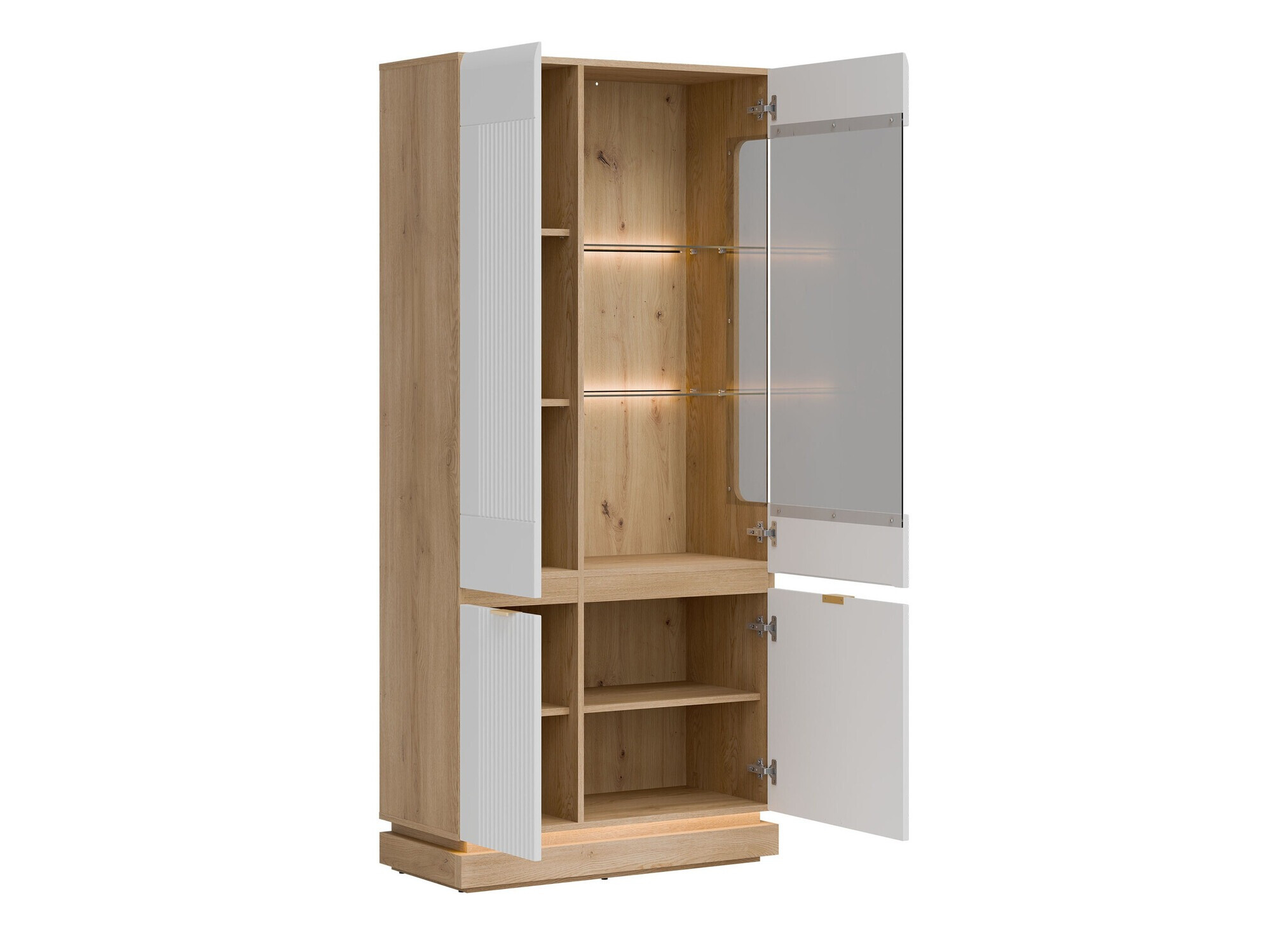 Woonkamerset Teselbu 116 (Wit + Eiken)