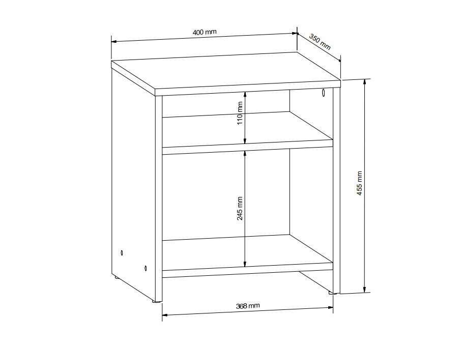 Nachtkastje Votola 106 (Wit)