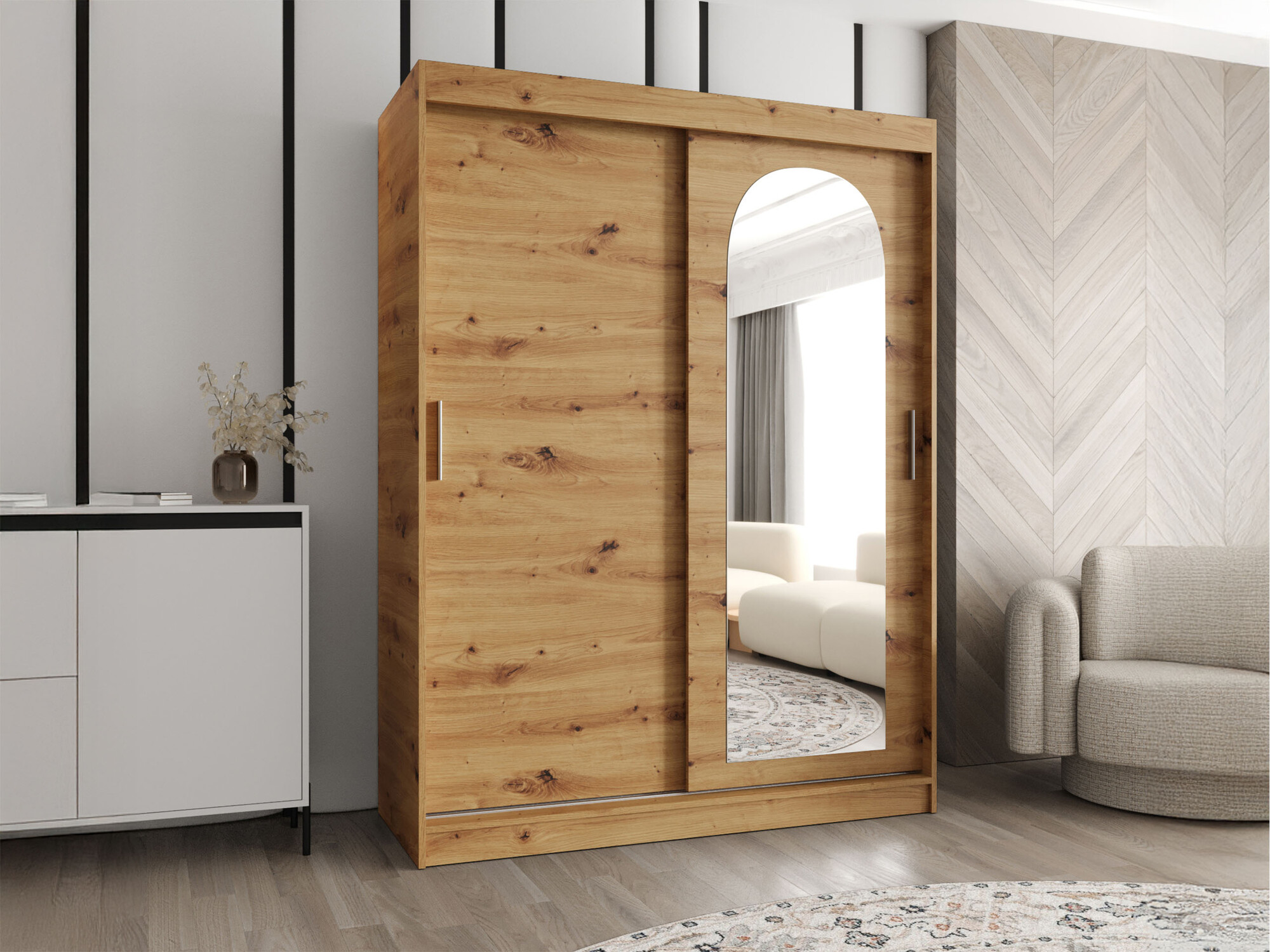Kledingkast Hartford 502 (Artisan eiken)