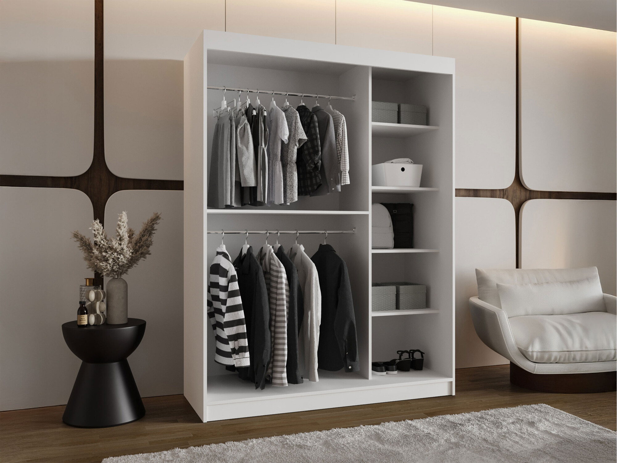 Kledingkast Hartford 502 (Wit)