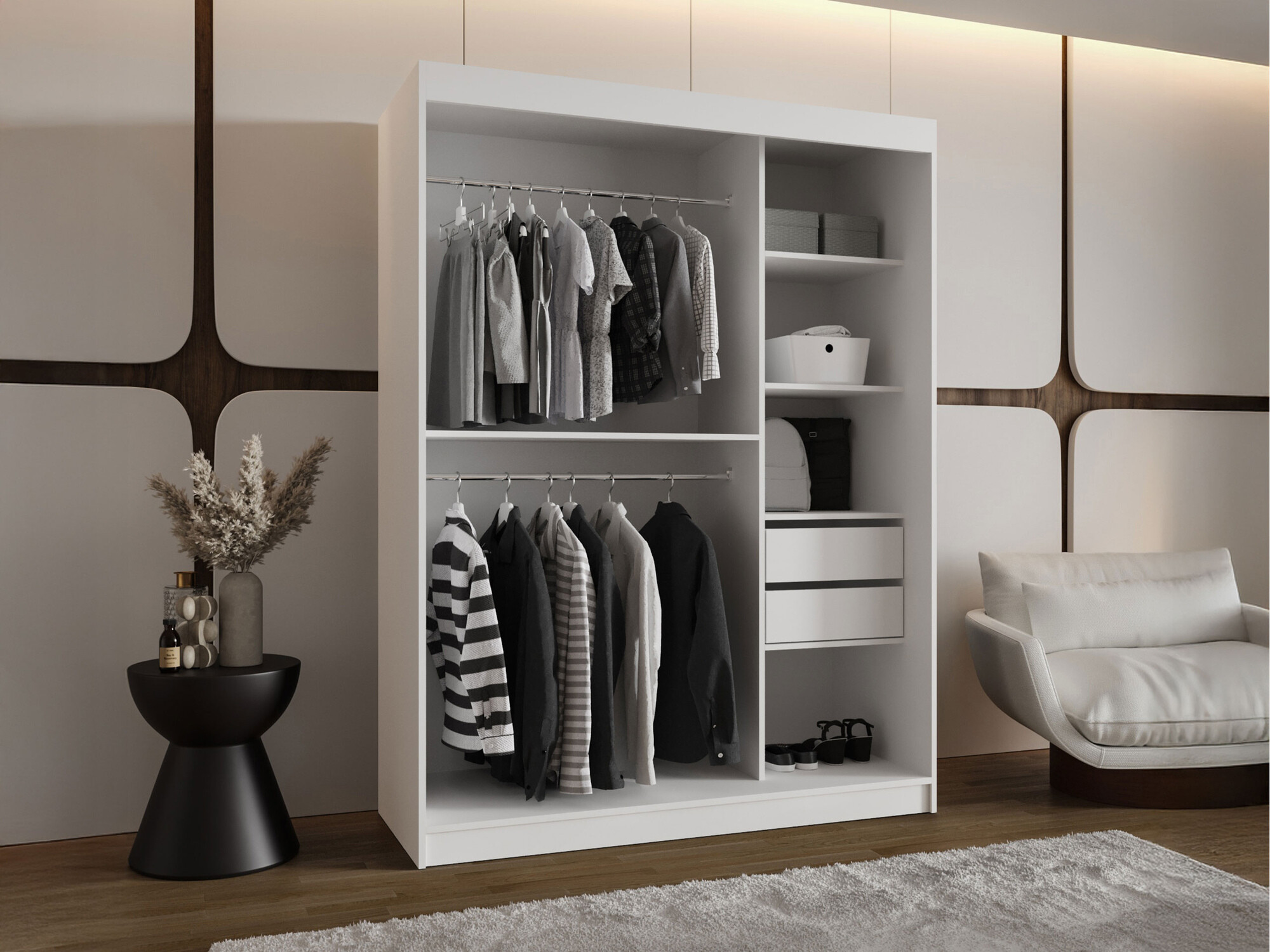 Kledingkast Hartford 503 (Wit)