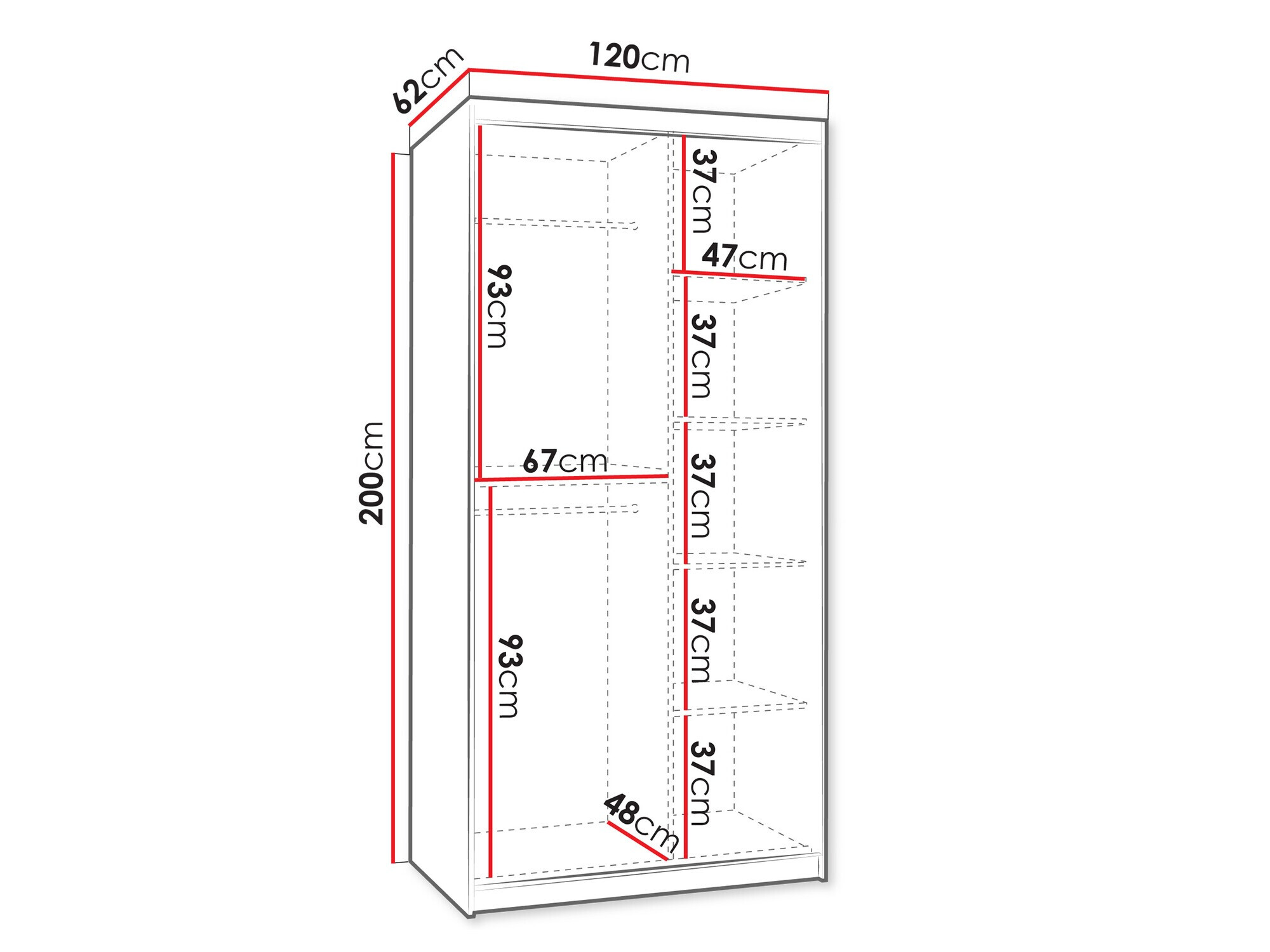 Kledingkast Hartford 504 (Kasjmier)