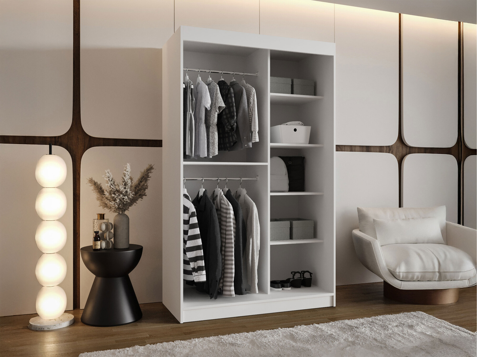 Kledingkast Hartford 504 (Zwart)