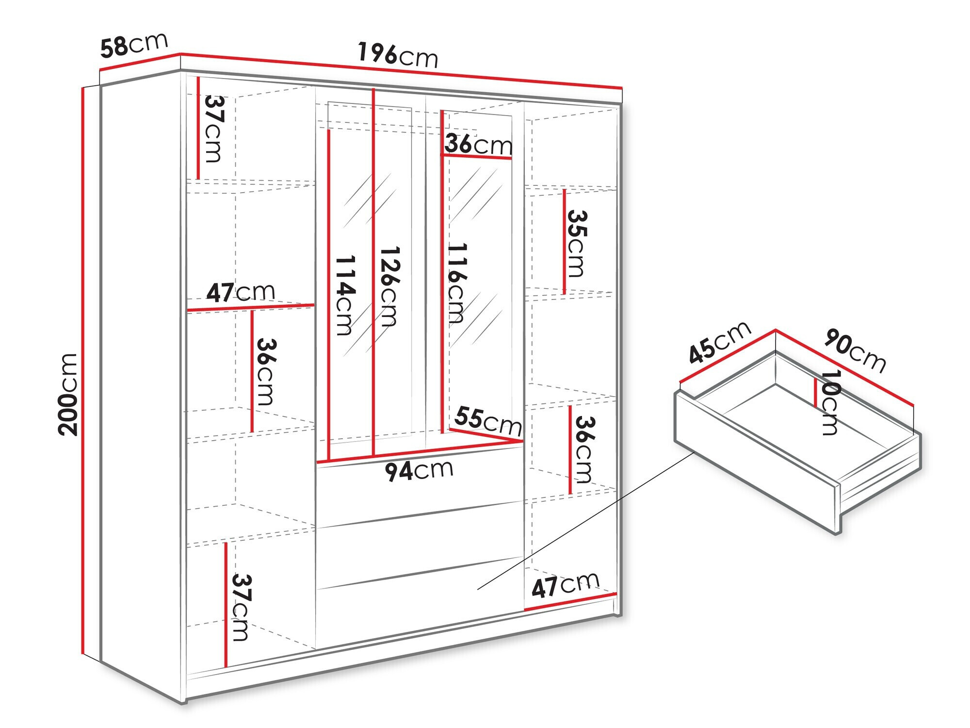 Kledingkast Musum (Kasjmier)
