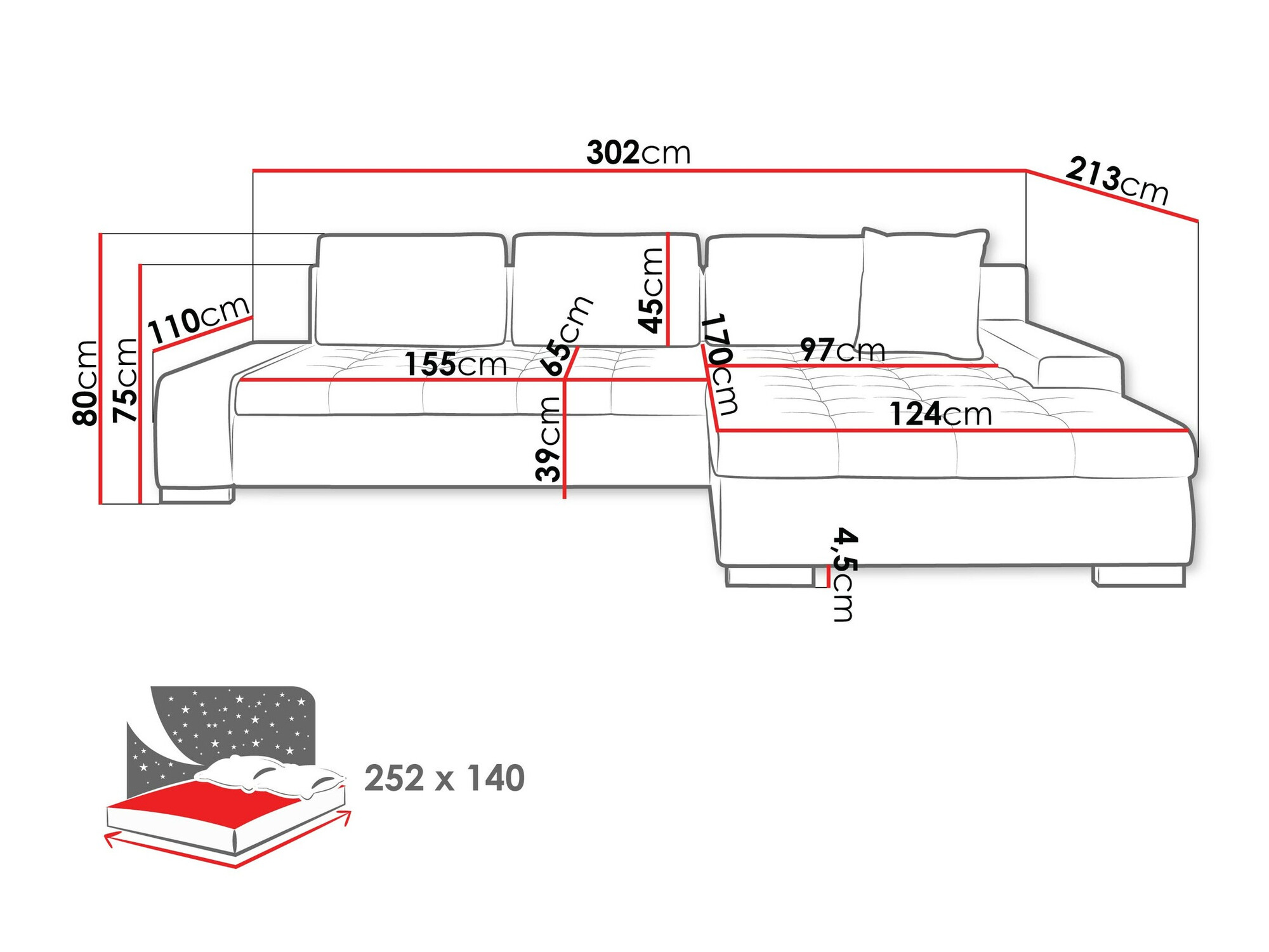 Hoekbank Comfivo 147 (Coral 50)