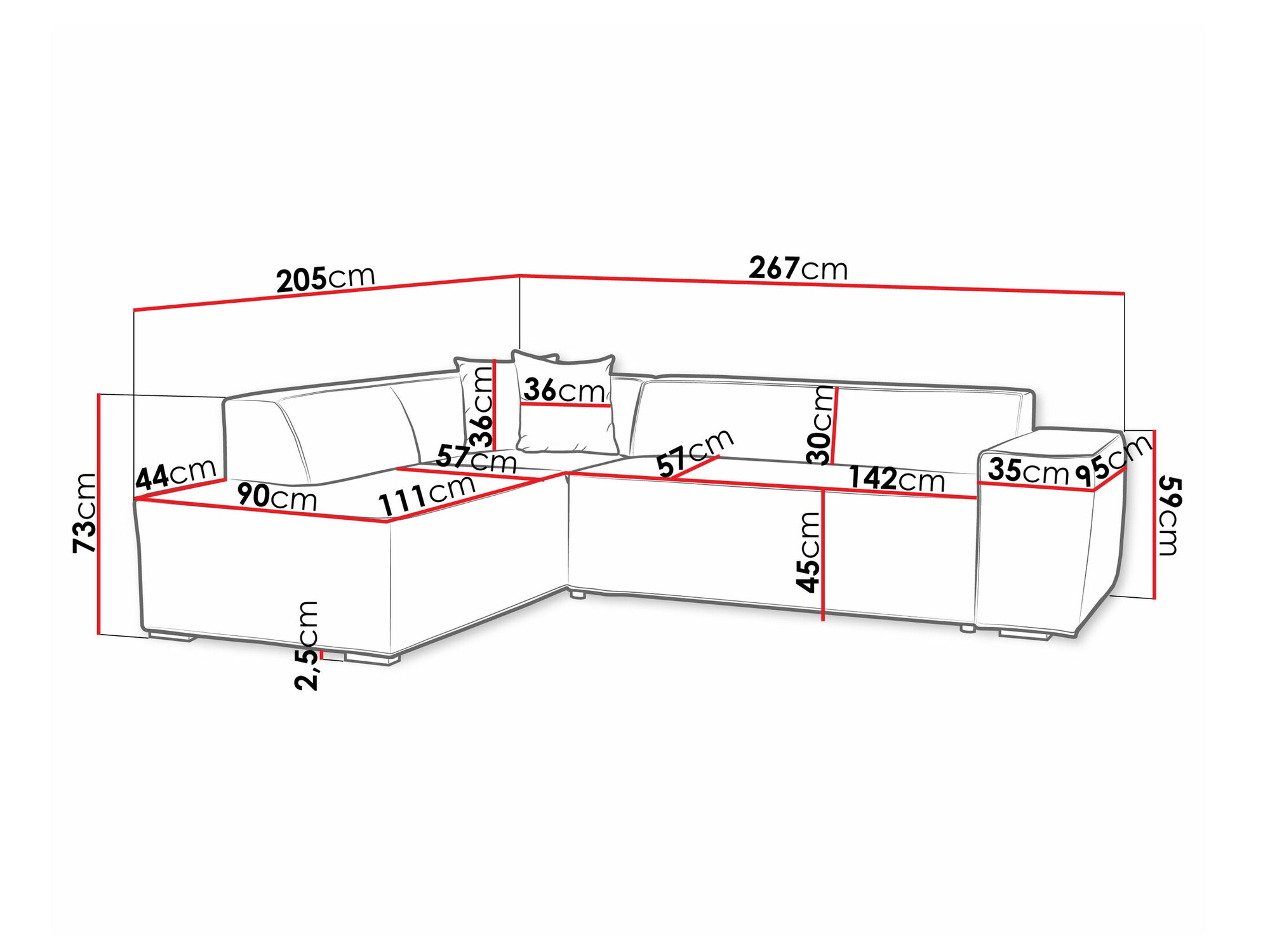 Hoekbank Comfivo 289 (Coral 65)