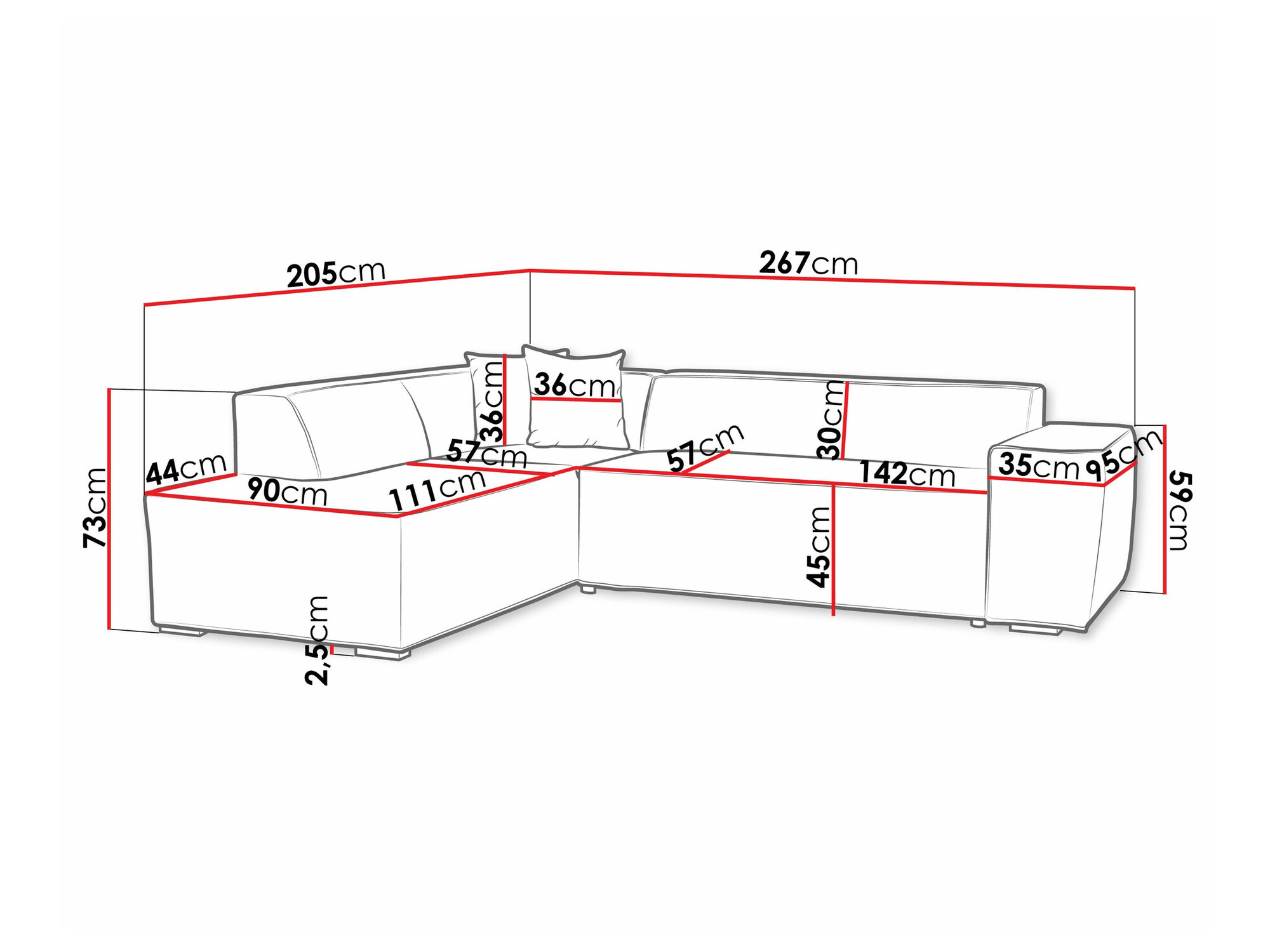 Hoekbank Comfivo 289 (Coral 70)