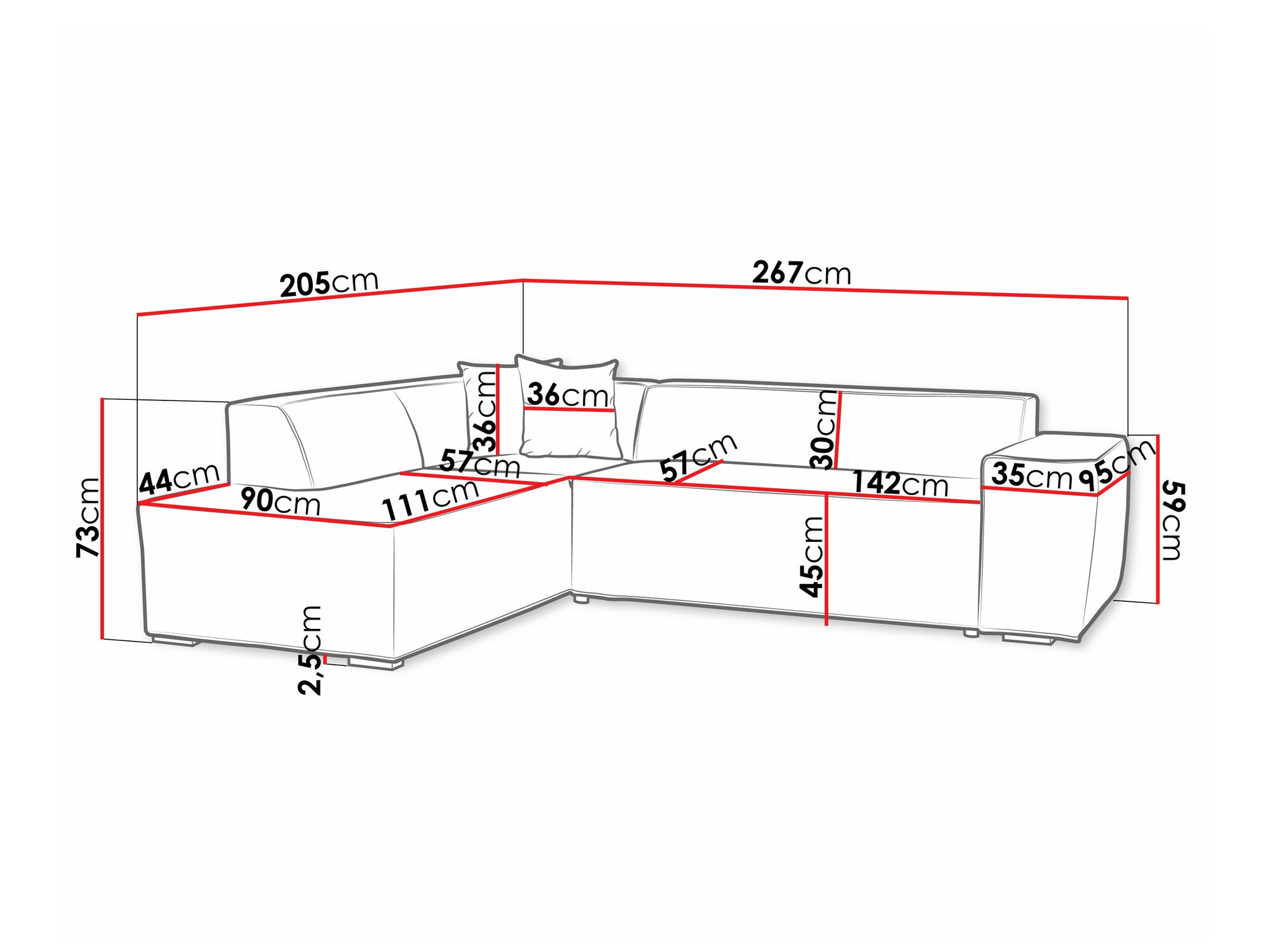 Hoekbank Comfivo 289 (Coral 75)