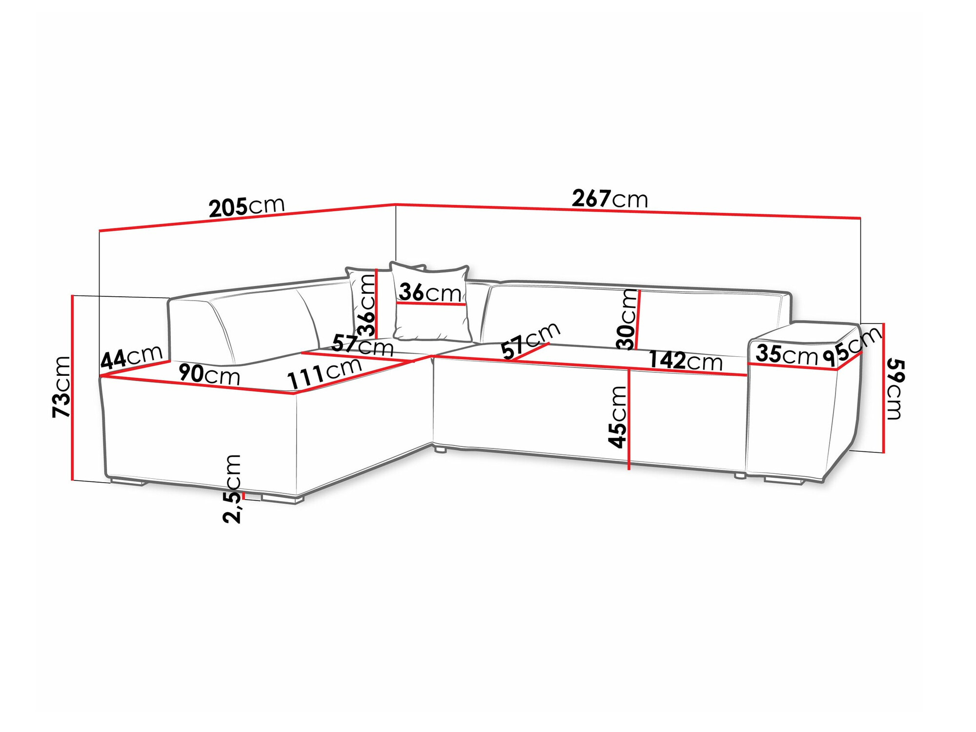 Hoekbank Comfivo 289 (Magic Velvet 2219)