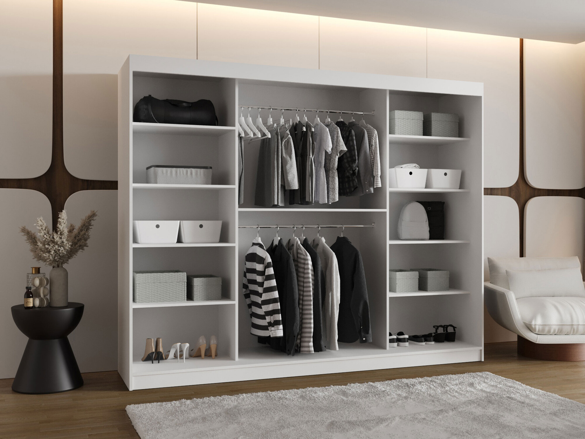 Kledingkast Hartford 508 (Zwart)