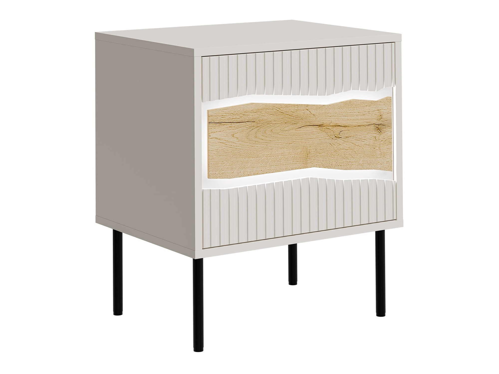 Een set nachtkastjes Monevare 104 (Wotan eik + Kasjmier)