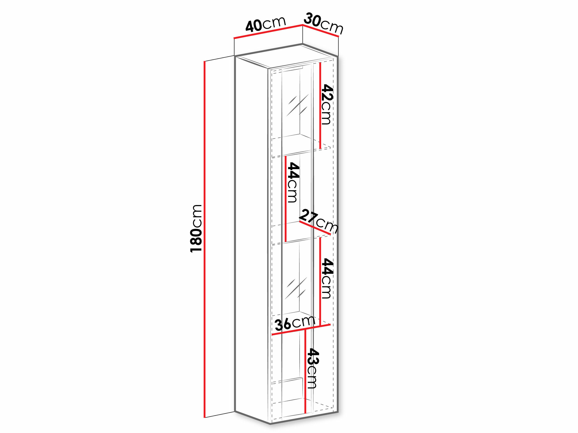 Wandplank Venenou 130 (Grijs + Grijs met glans)