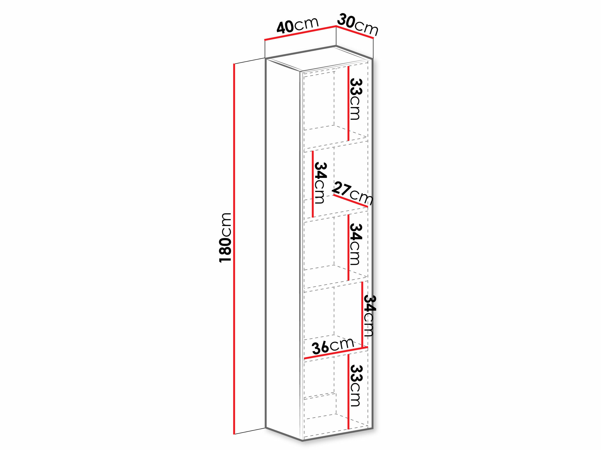 Wandplank Vilrin II (Wit + Glanzend wit)