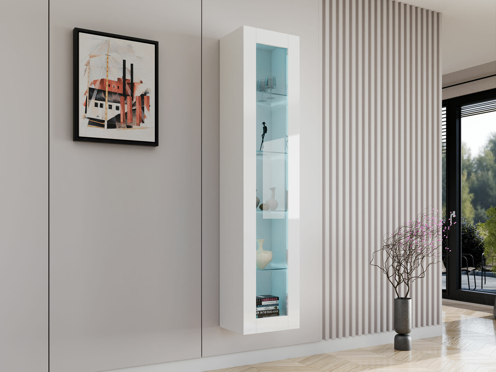 Wandplank Vilrin IV (Wit + Glanzend wit)