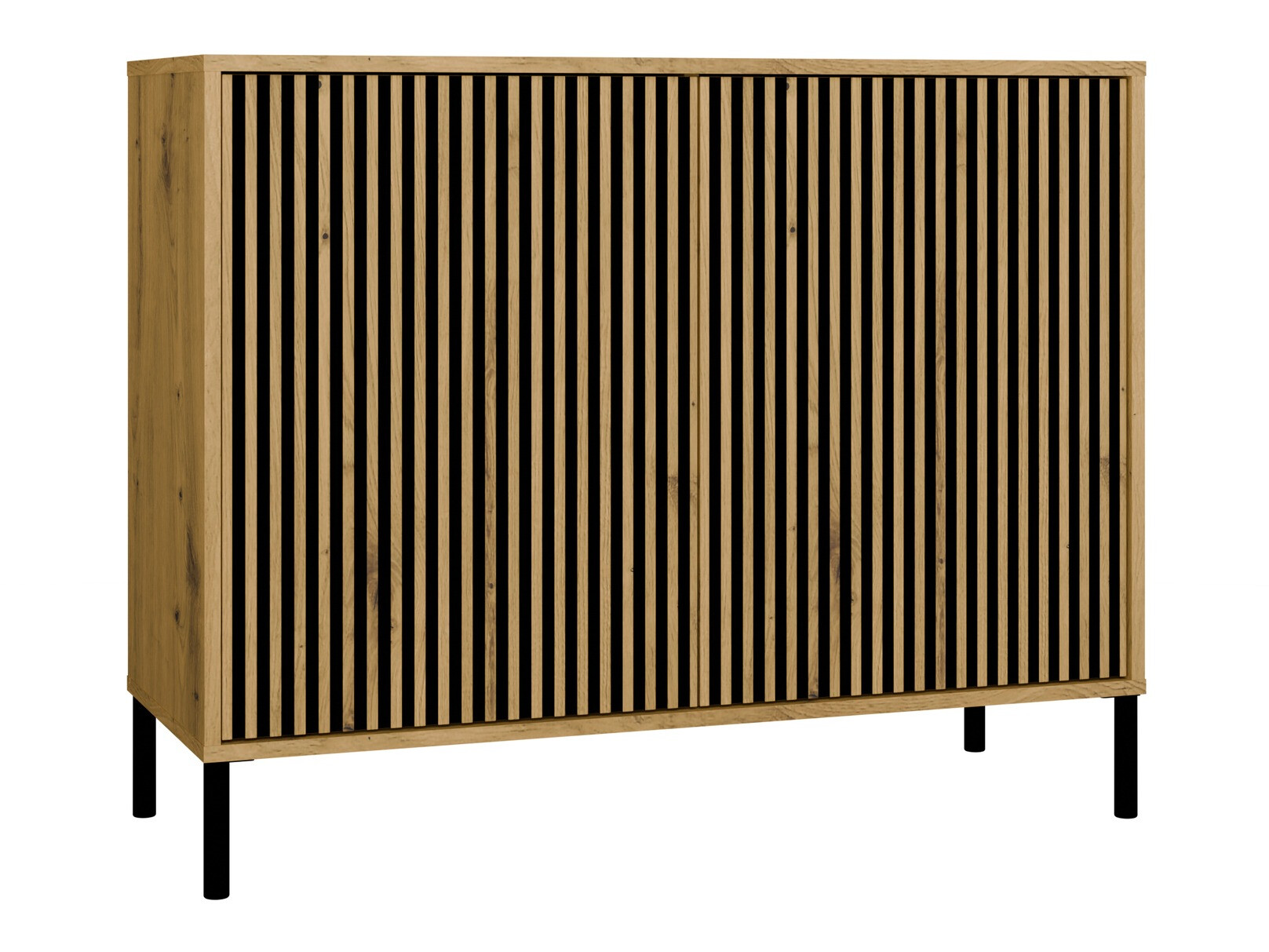 Dressoir Orlsone 108 (Zwart + Artisan eiken)