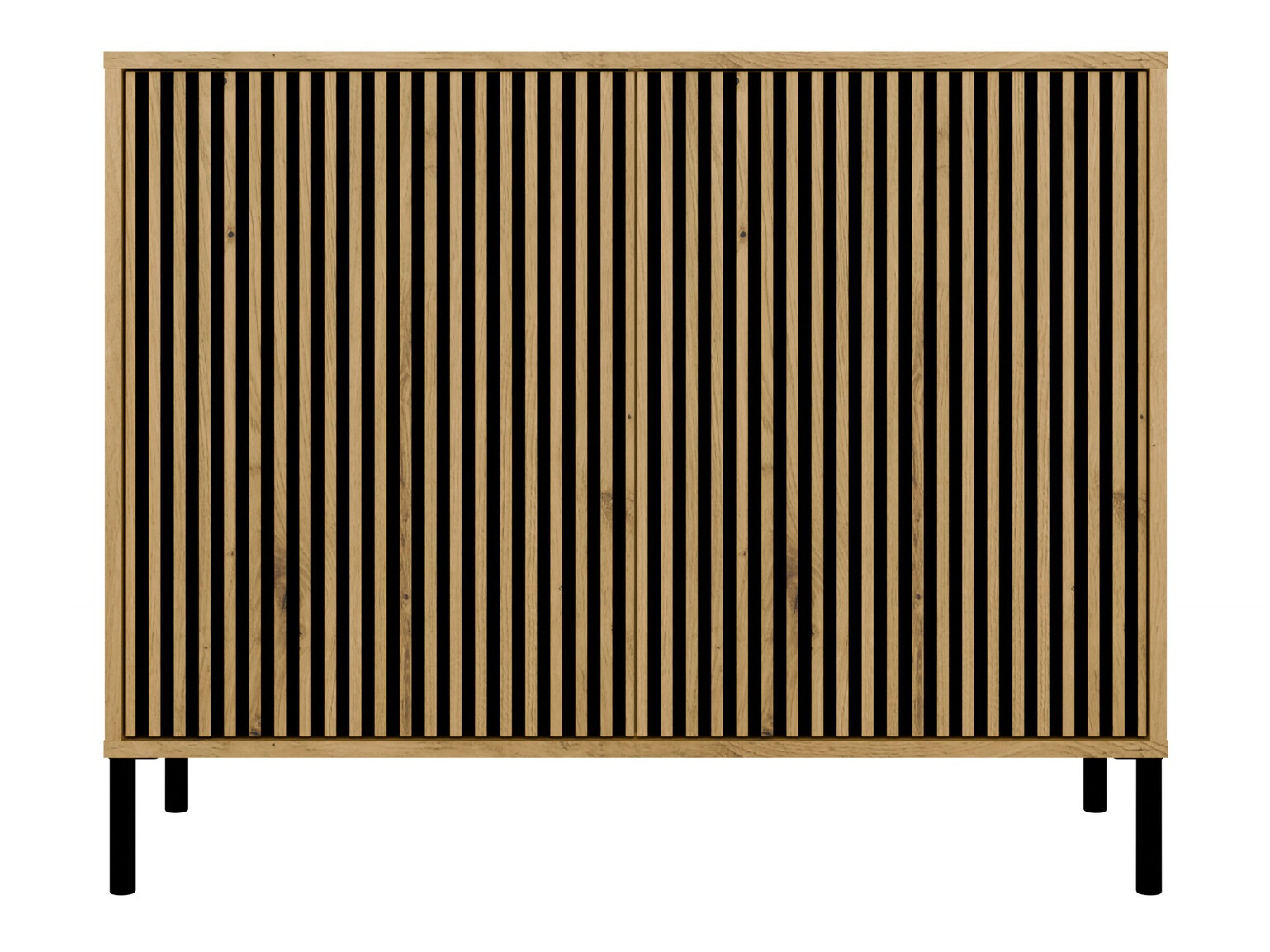Dressoir Orlsone 108 (Zwart + Artisan eiken)