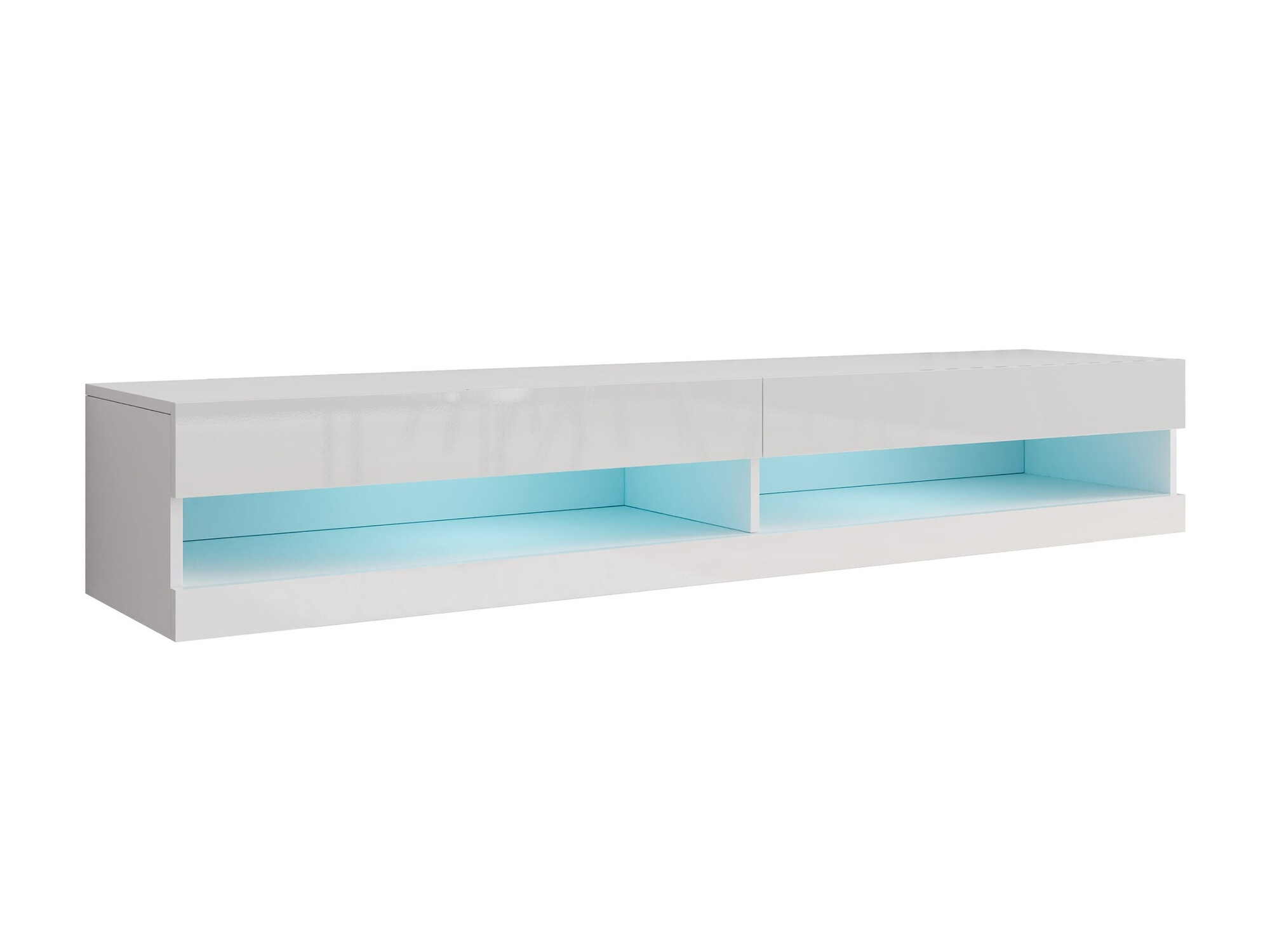 TV-meubel Venenou 120 (Wit + Glanzend wit)