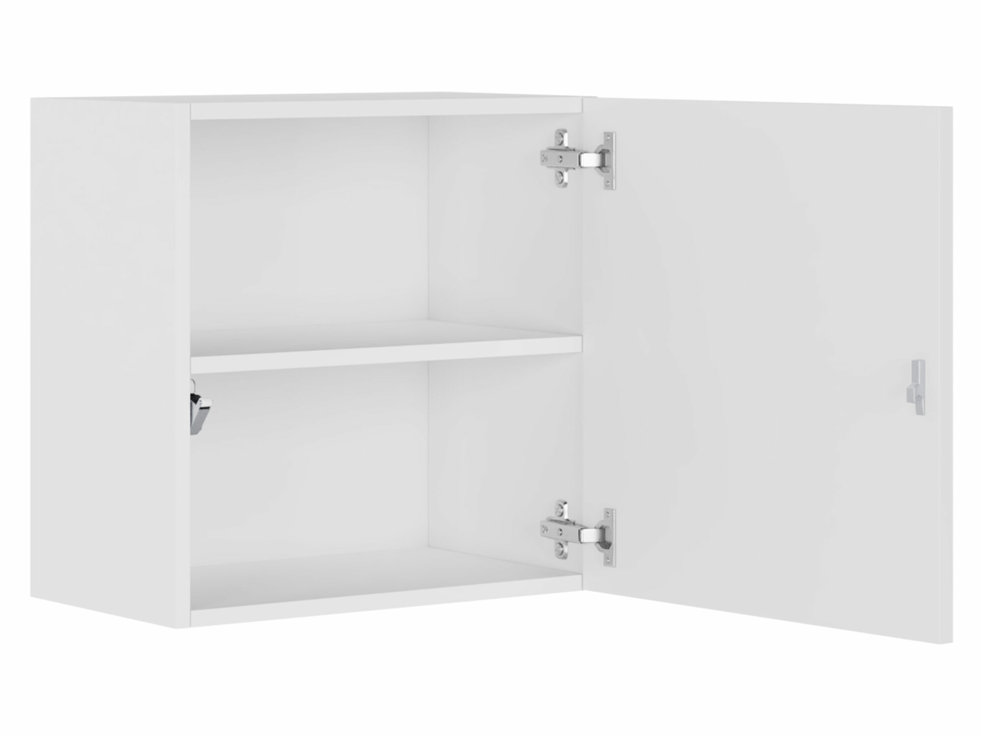 Wandkast Venenou 127 (Wit + Glanzend wit)