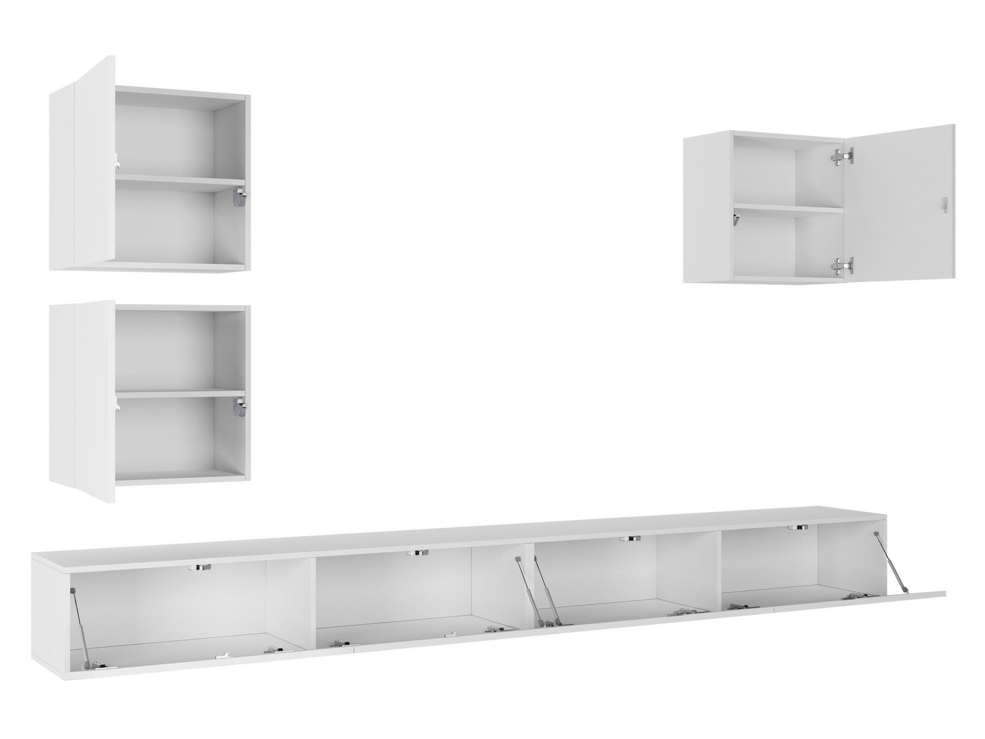 Woonkamerset Venenou 108 (Zwart + Glanzend zwart)