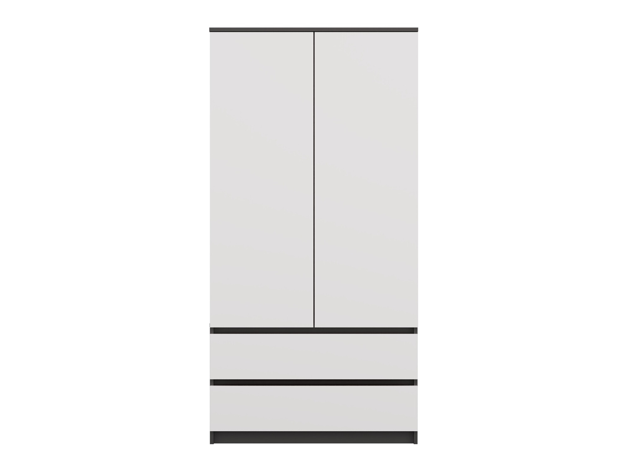 Kledingkast Elbvelu 116 (Wit + Antraciet)