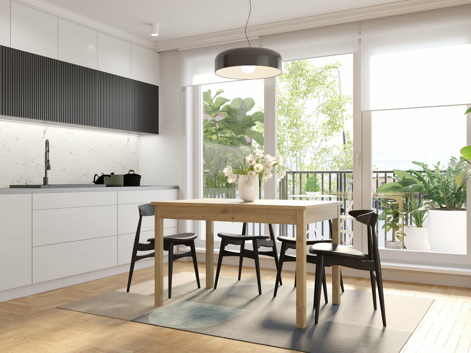 Tafel Bristol 220 (Artisan eiken)