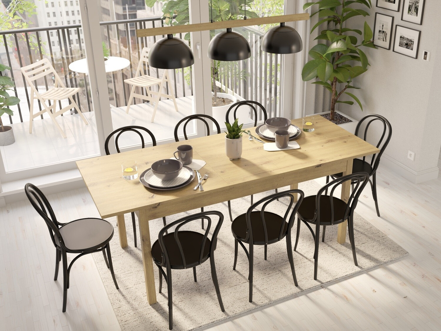 Tafel Bristol 221 (Artisan eiken)