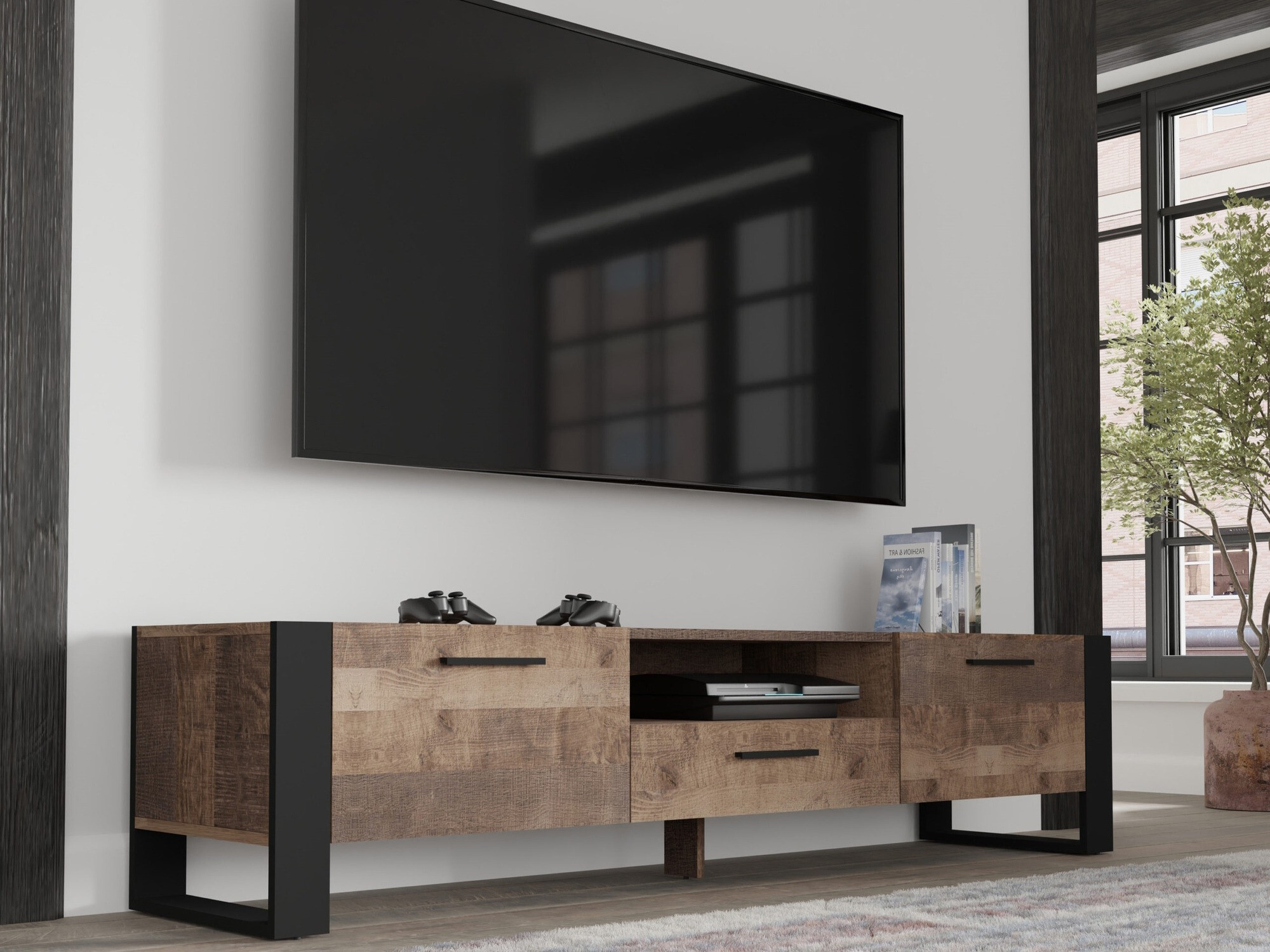 TV-meubel Cordoro 101 (Donker hout)