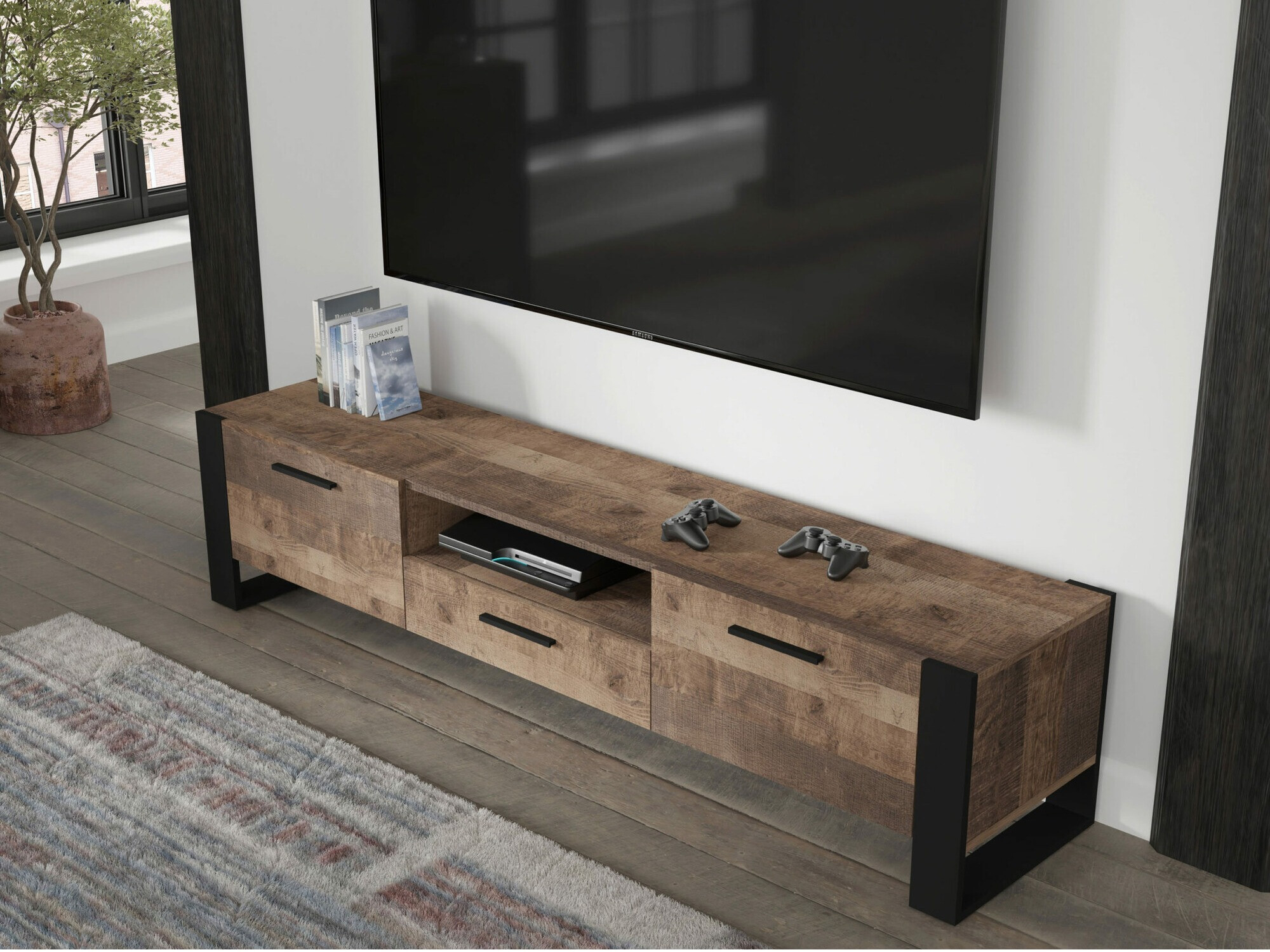 TV-meubel Cordoro 101 (Donker hout)