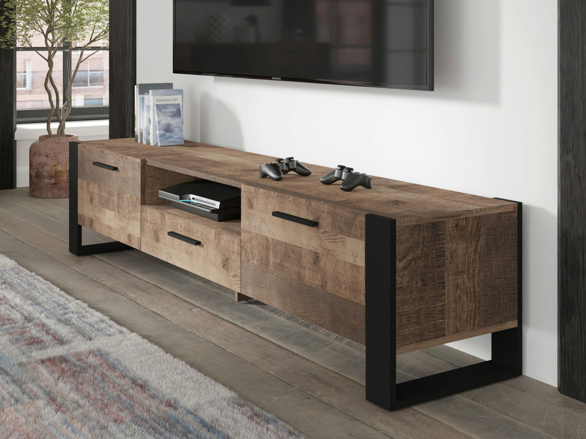 TV-meubel Cordoro 101 (Donker hout)