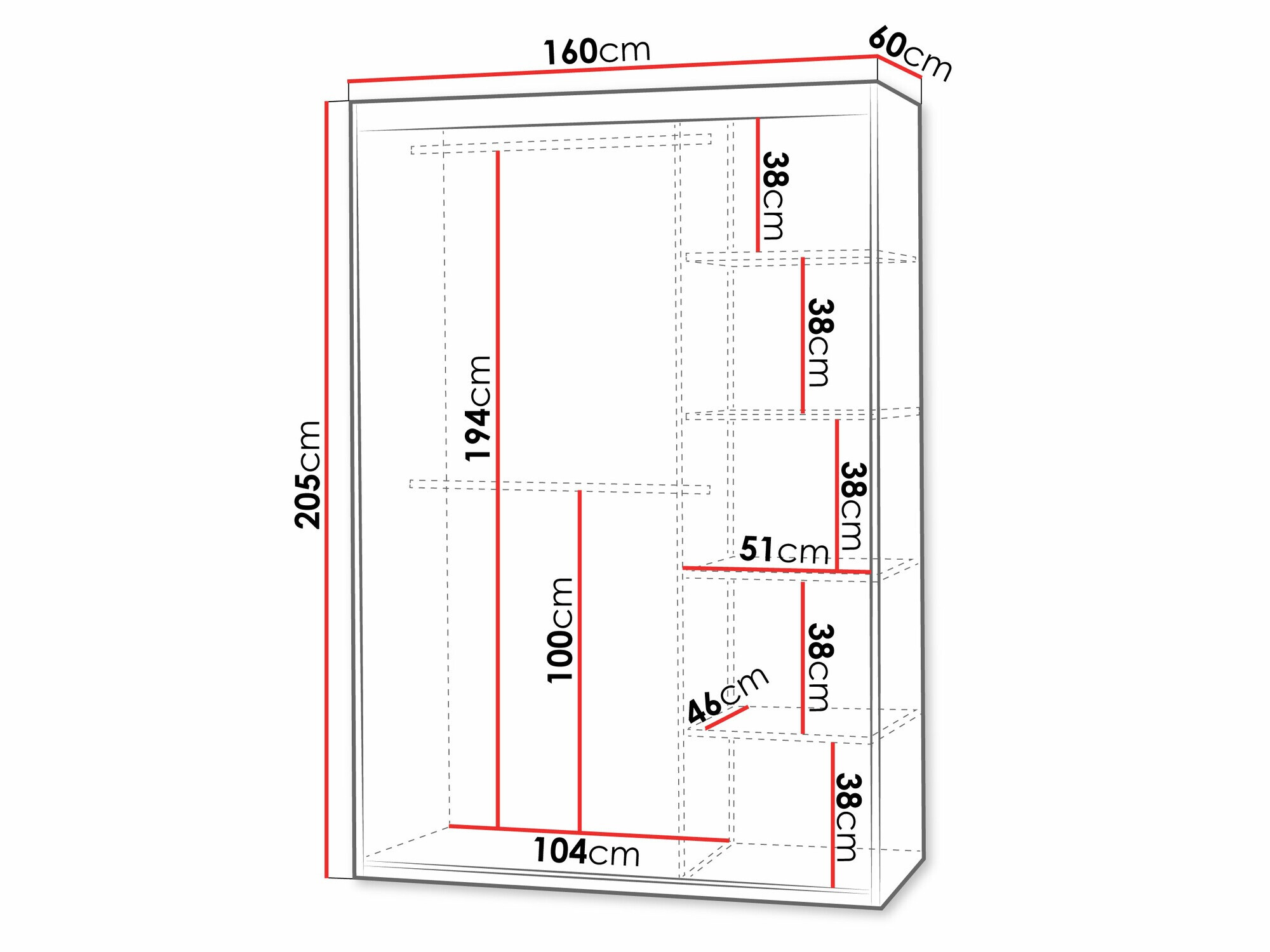 Kledingkast Cosmes (Wit)