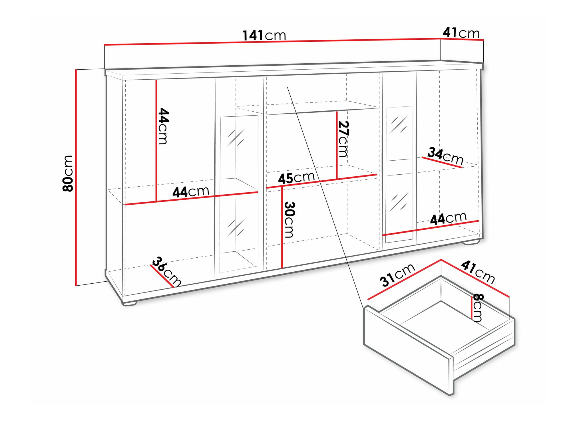 Ladekast Tucson 114 (Sonoma eik)