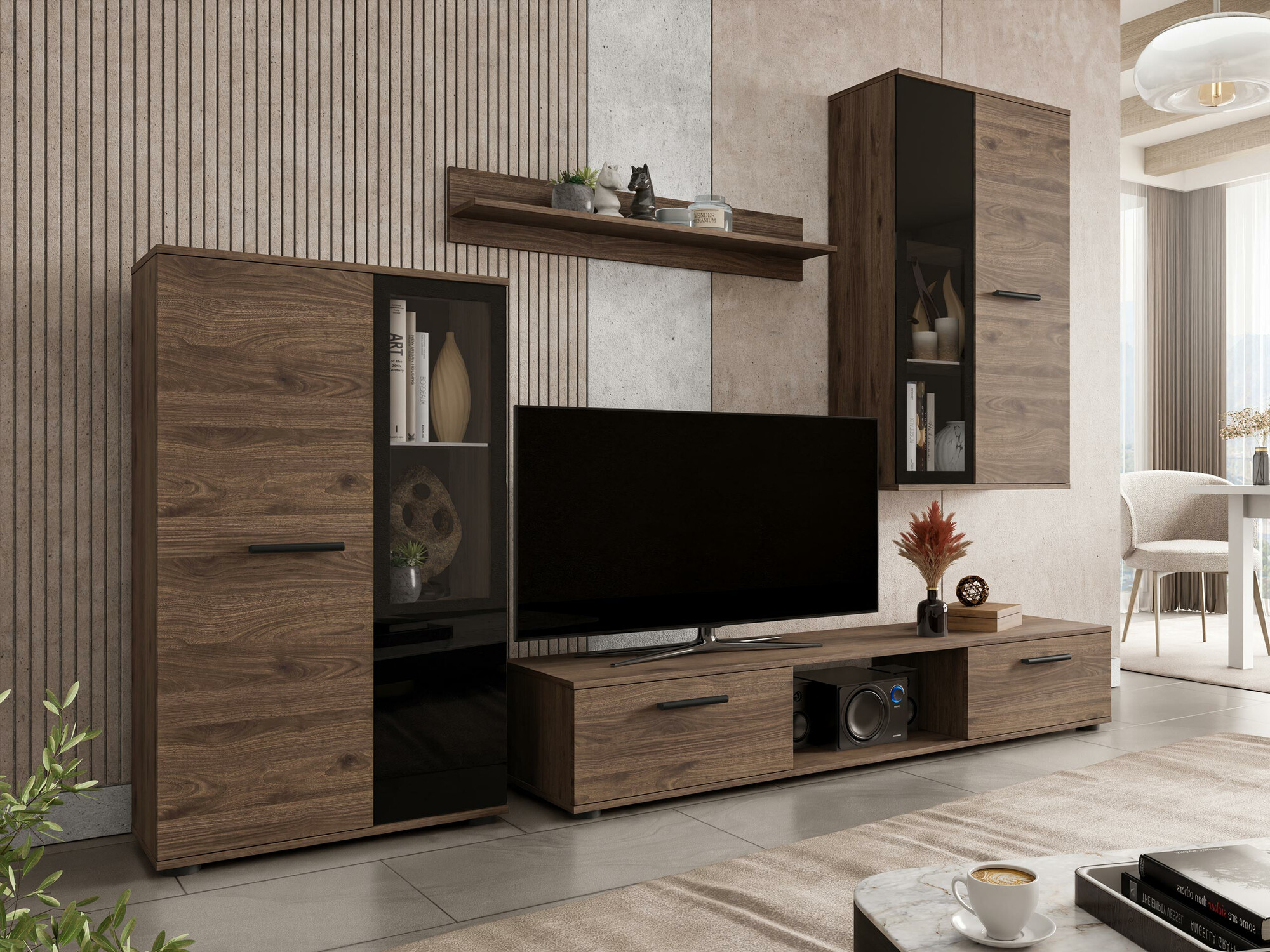 Woonkamerset Tucson 100 (Notenhout)