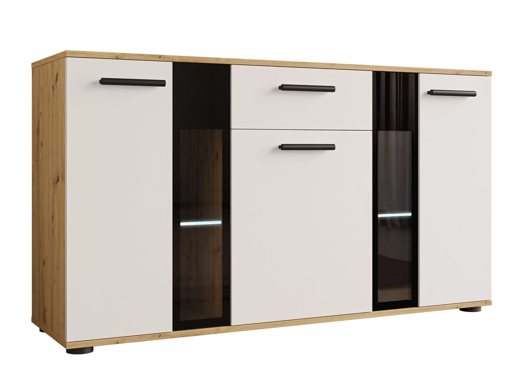 Ladekast Tucson 114 (Artrisan eiken + Wit)