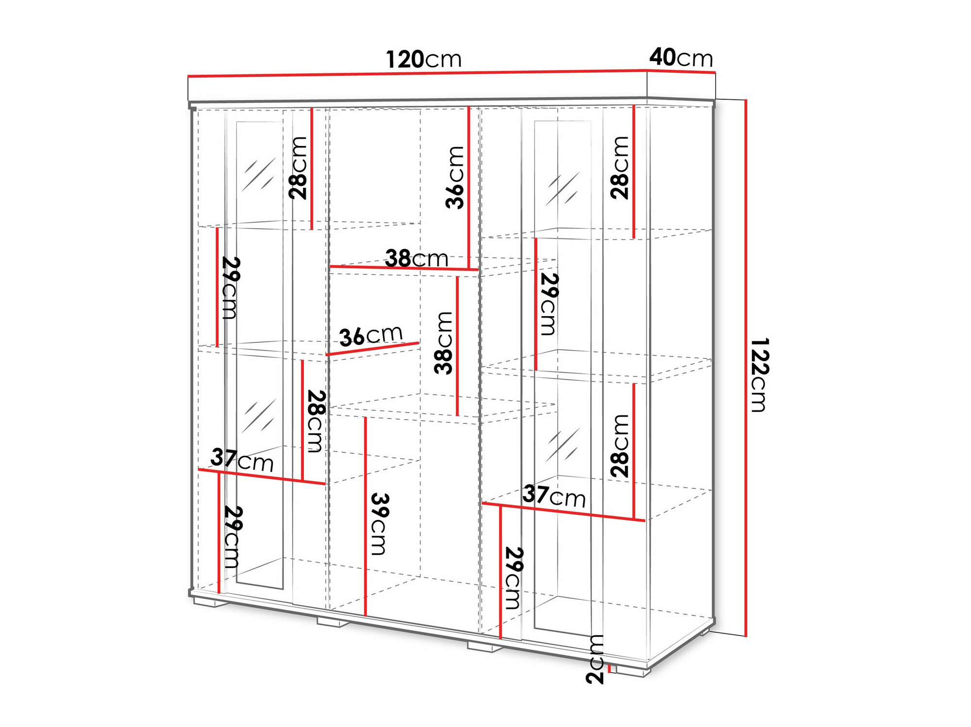 Dressoir Torcame 100 (Wotan eik + Glanzend wit)