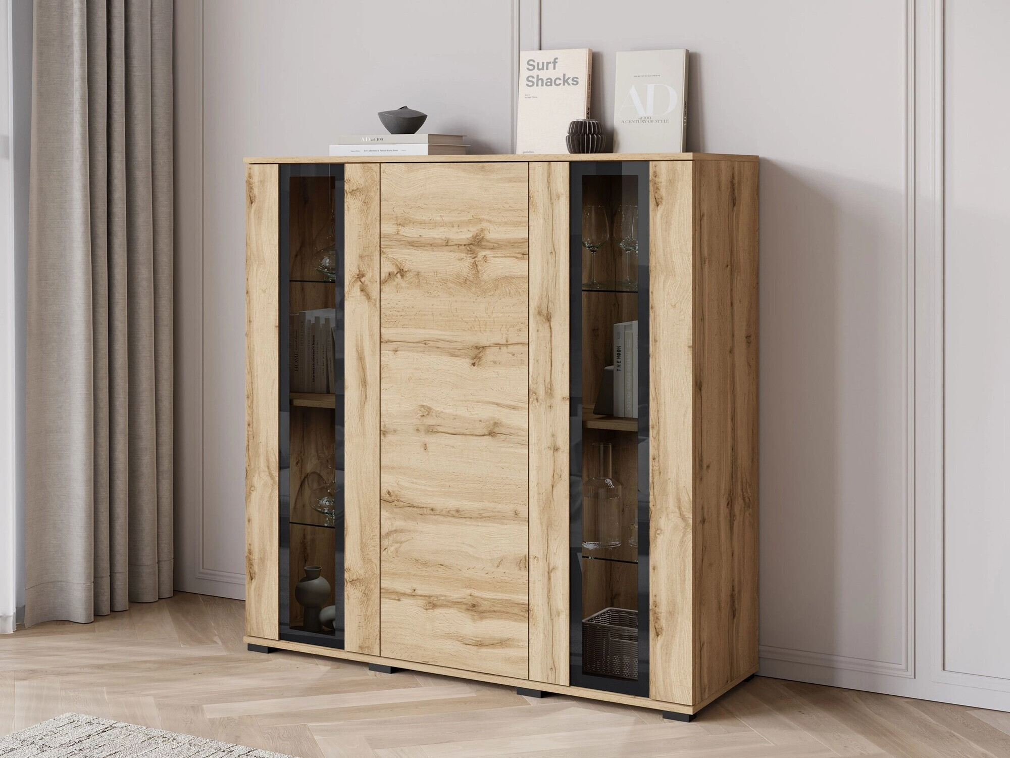 Dressoir Torcame 100 (Wotan eik)