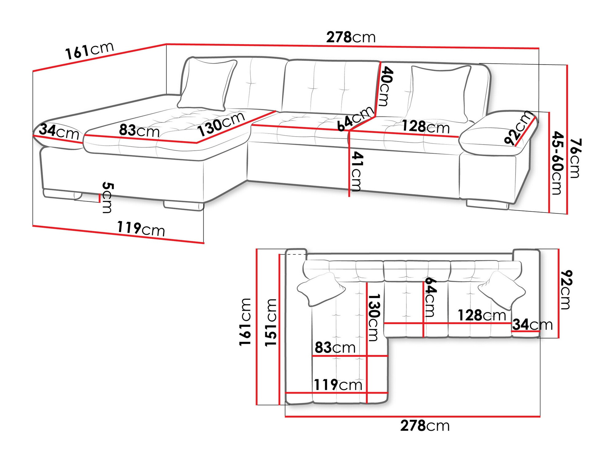 Hoekbank Comfivo Serenitas (Soft 011 + Lux 05 + Lux 06)